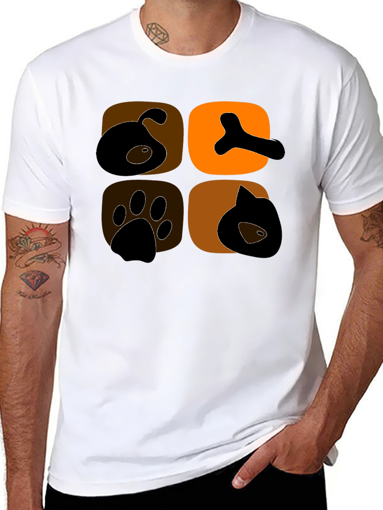 Dog & Cat Lover Black Graphic Tee