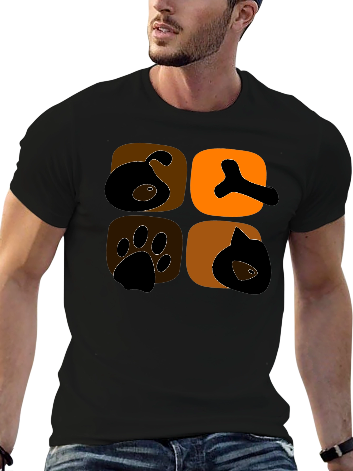 Dog & Cat Lover Black Graphic Tee