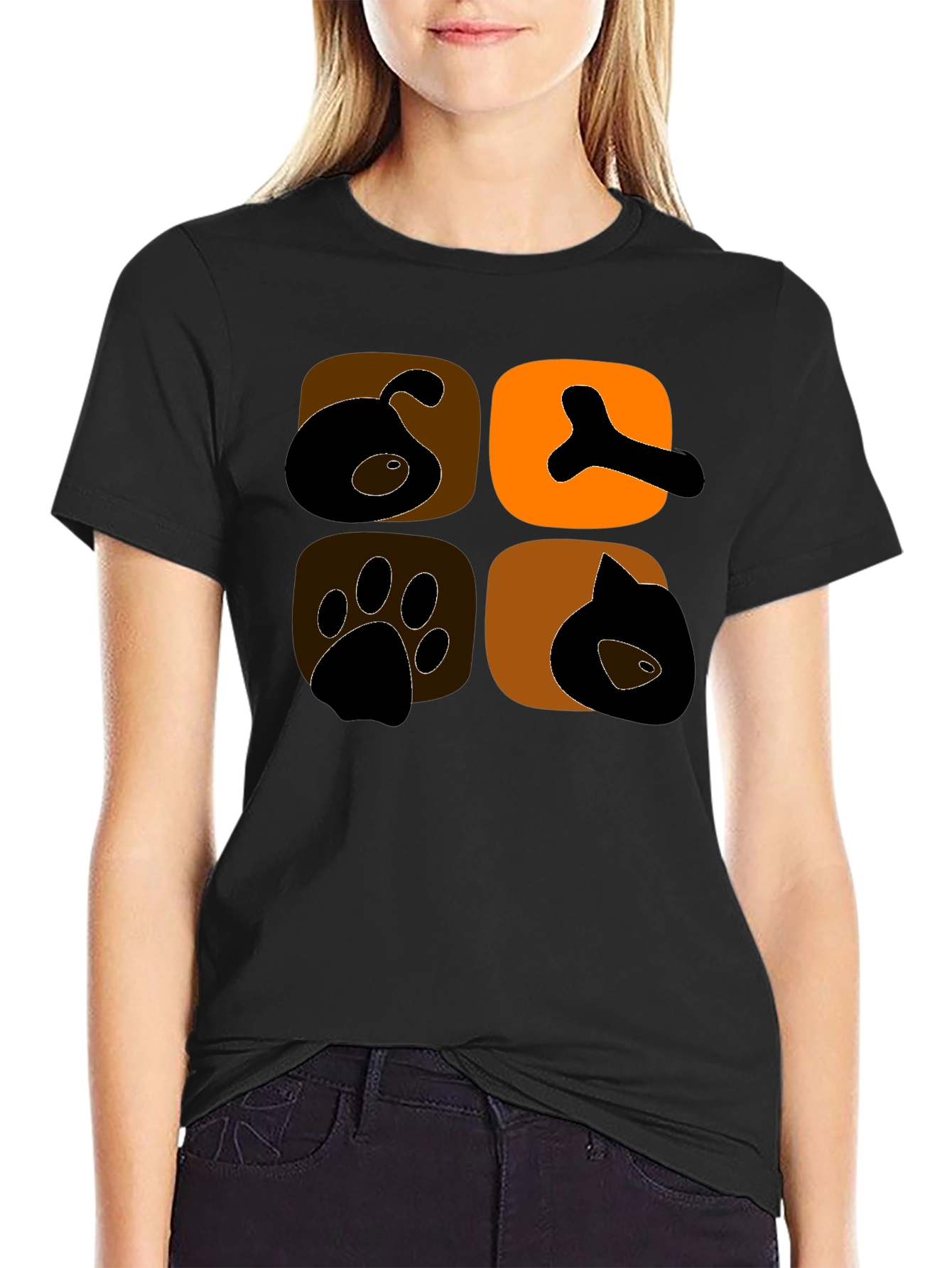 Dog & Cat Lover Black Graphic Tee