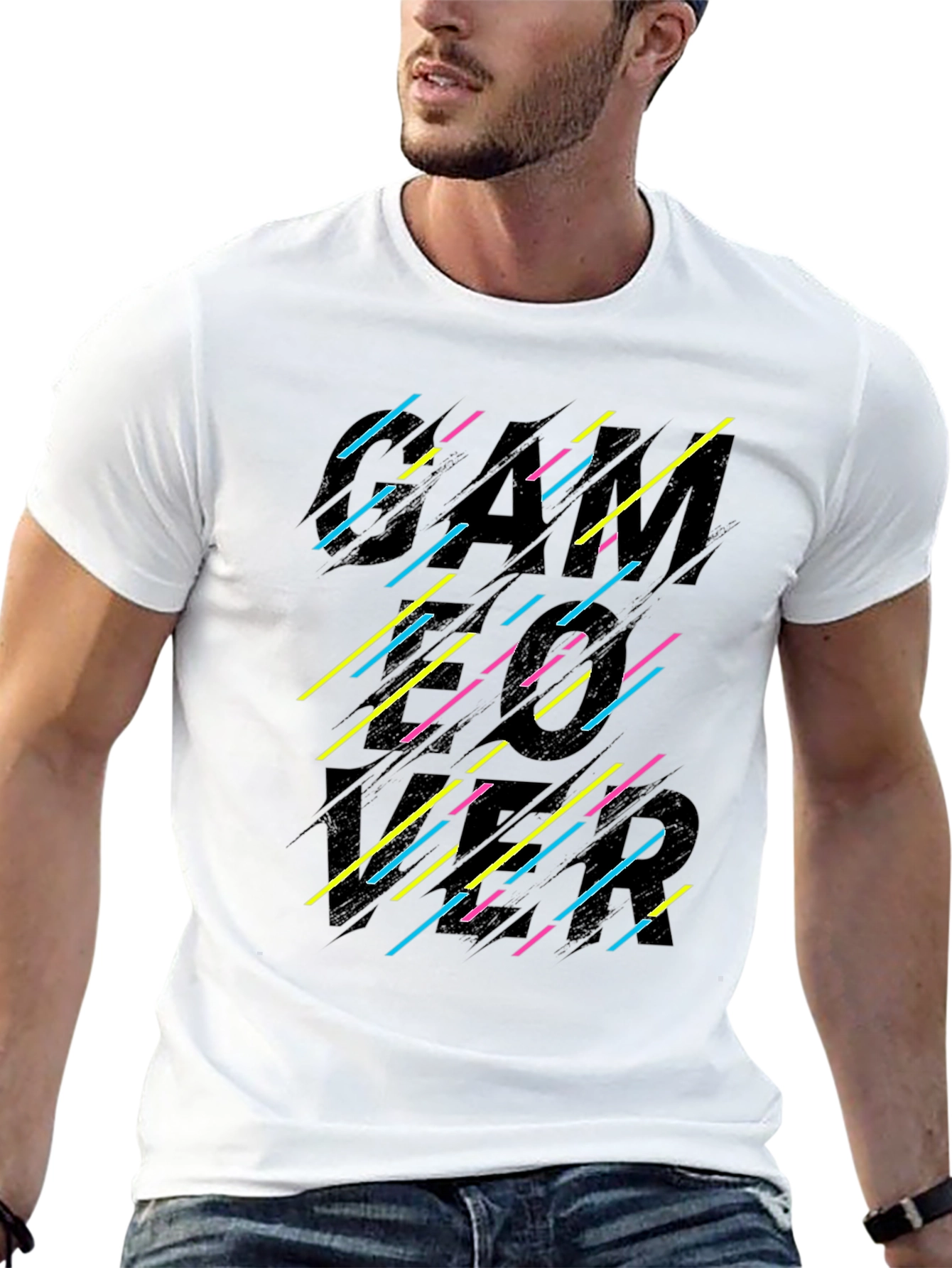 Retro Gamer Graphic Black T-Shirt