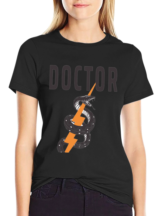 Doctor Snake & Lightning Bolt Graphic T-Shirt