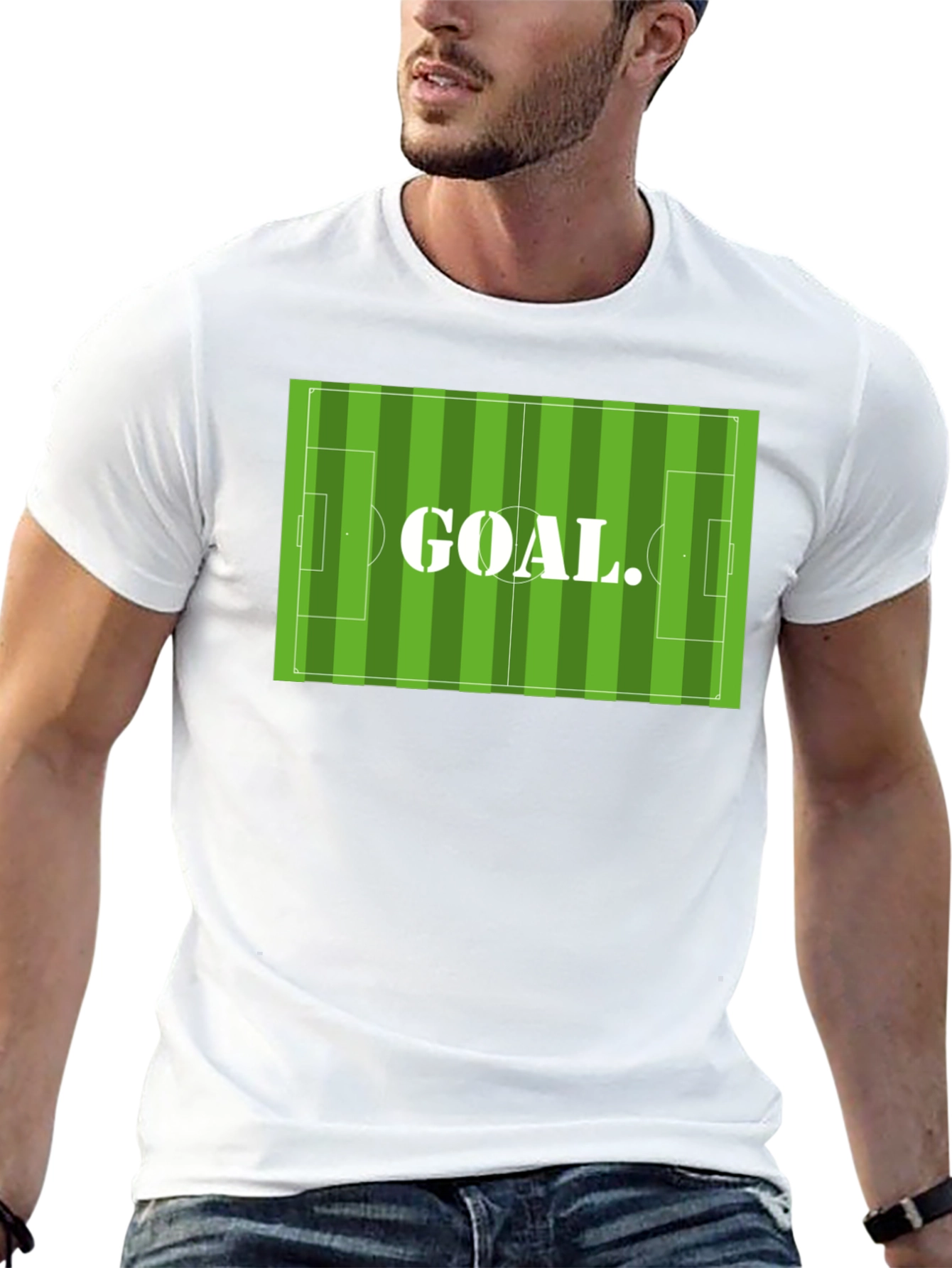 Soccer Field Goal Graphic T-Shirt