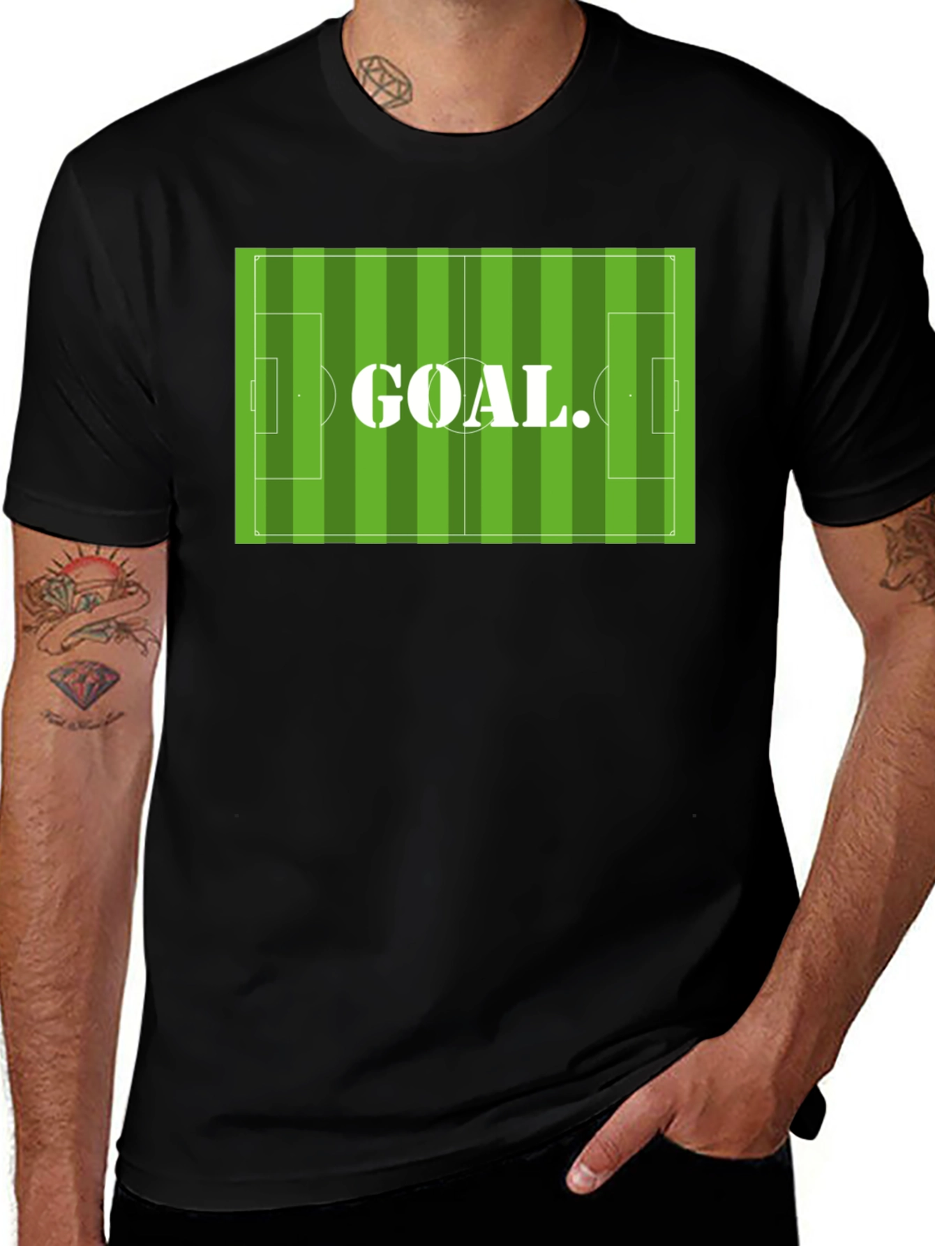 Soccer Field Goal Graphic T-Shirt