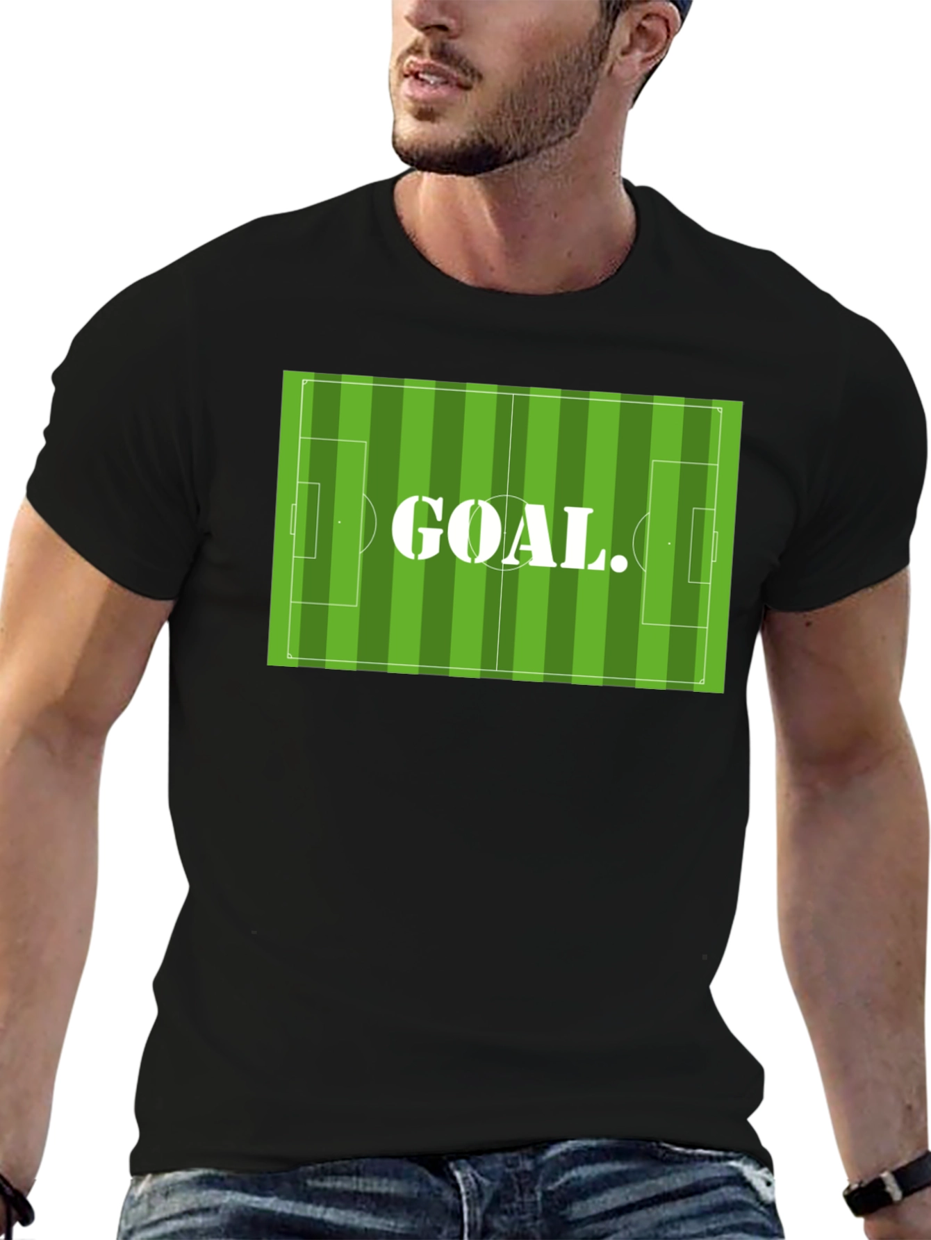 Soccer Field Goal Graphic T-Shirt