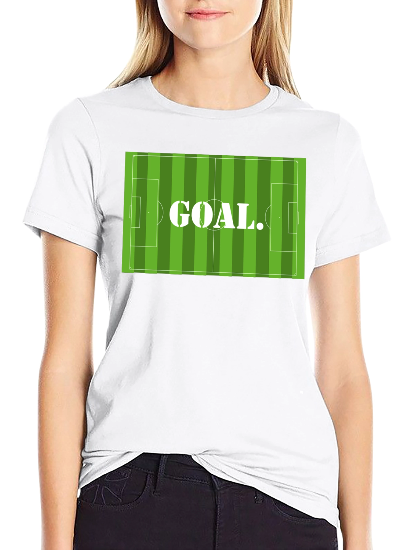 Soccer Field Goal Graphic T-Shirt