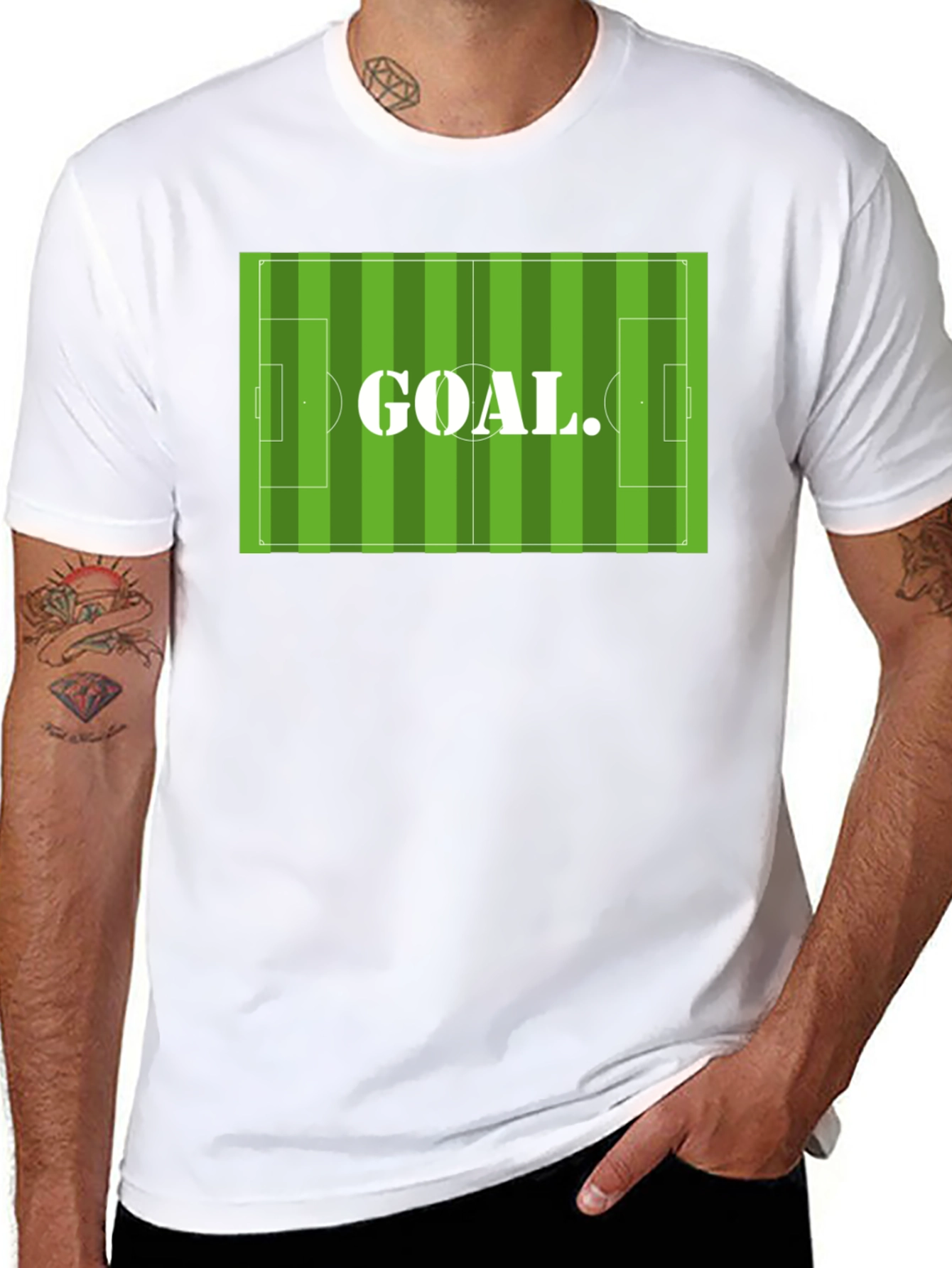 Soccer Field Goal Graphic T-Shirt