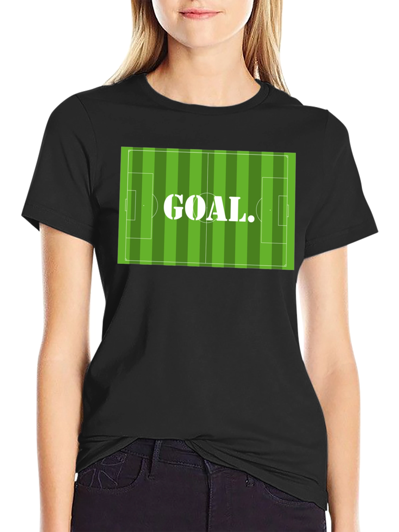 Soccer Field Goal Graphic T-Shirt