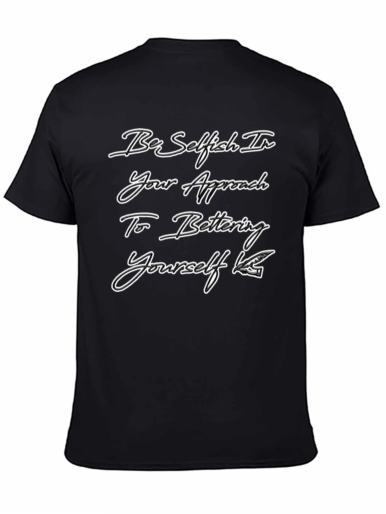 Selfish Approach Black Graphic Tee Shirt