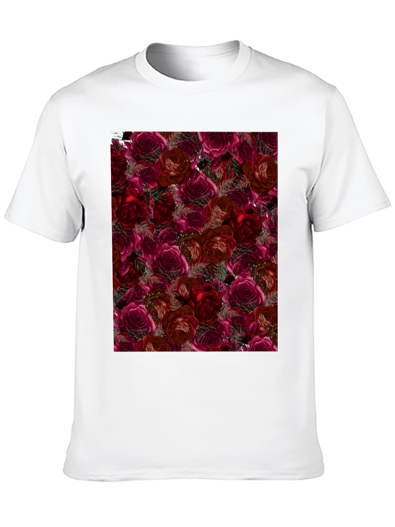 Floral Roses T-Shirt - Black