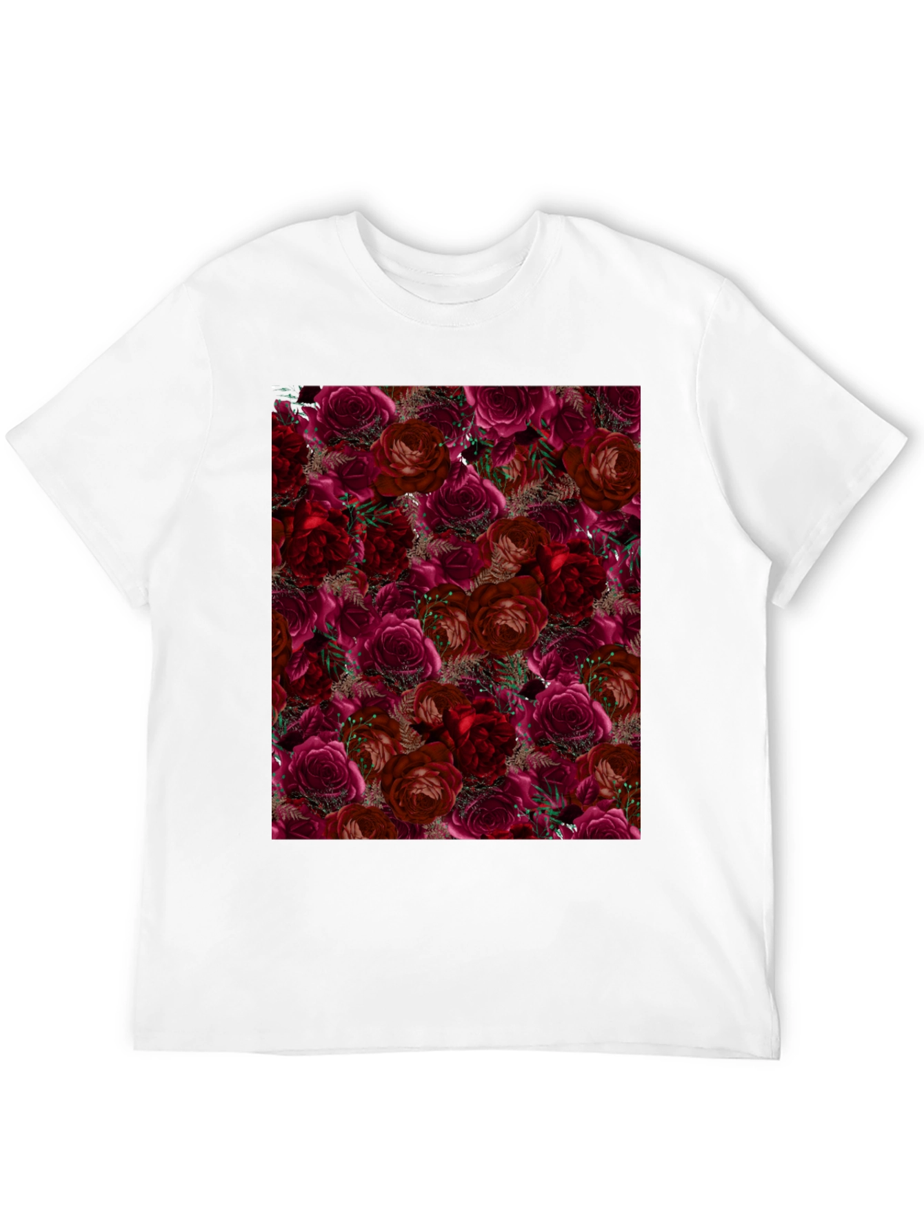 Floral Roses T-Shirt - Black