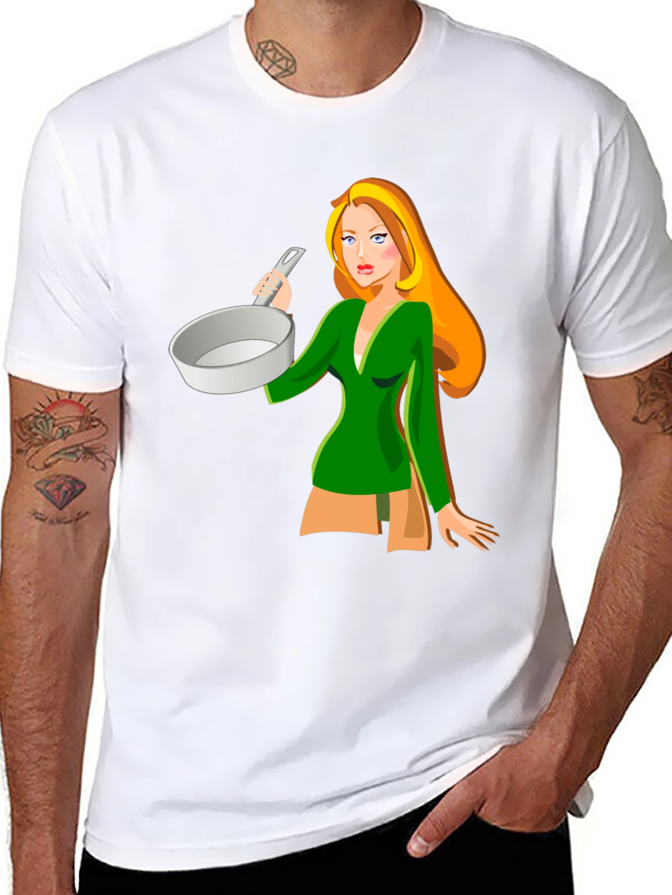 Cartoon Cook T-Shirt - Black