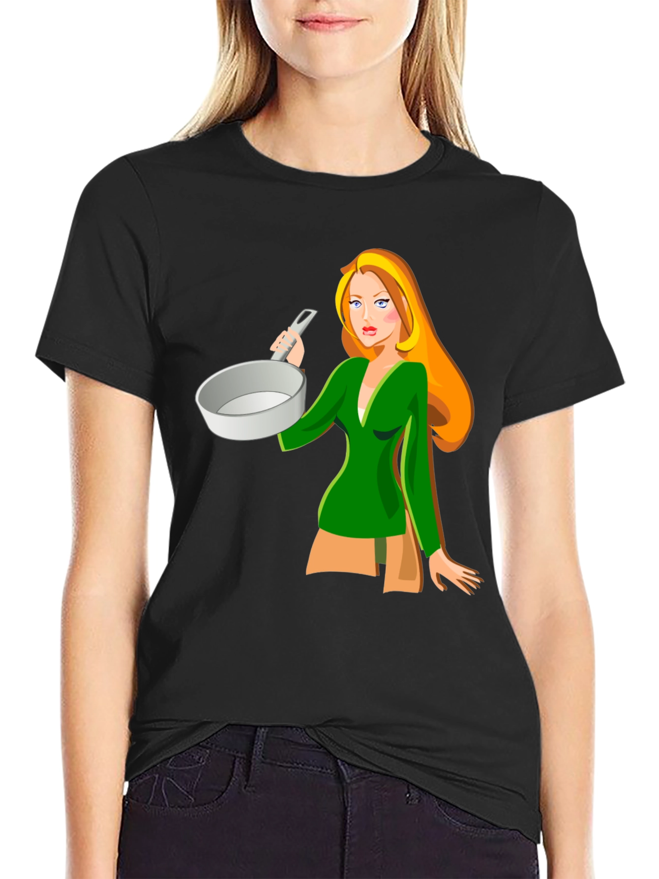 Cartoon Cook T-Shirt - Black