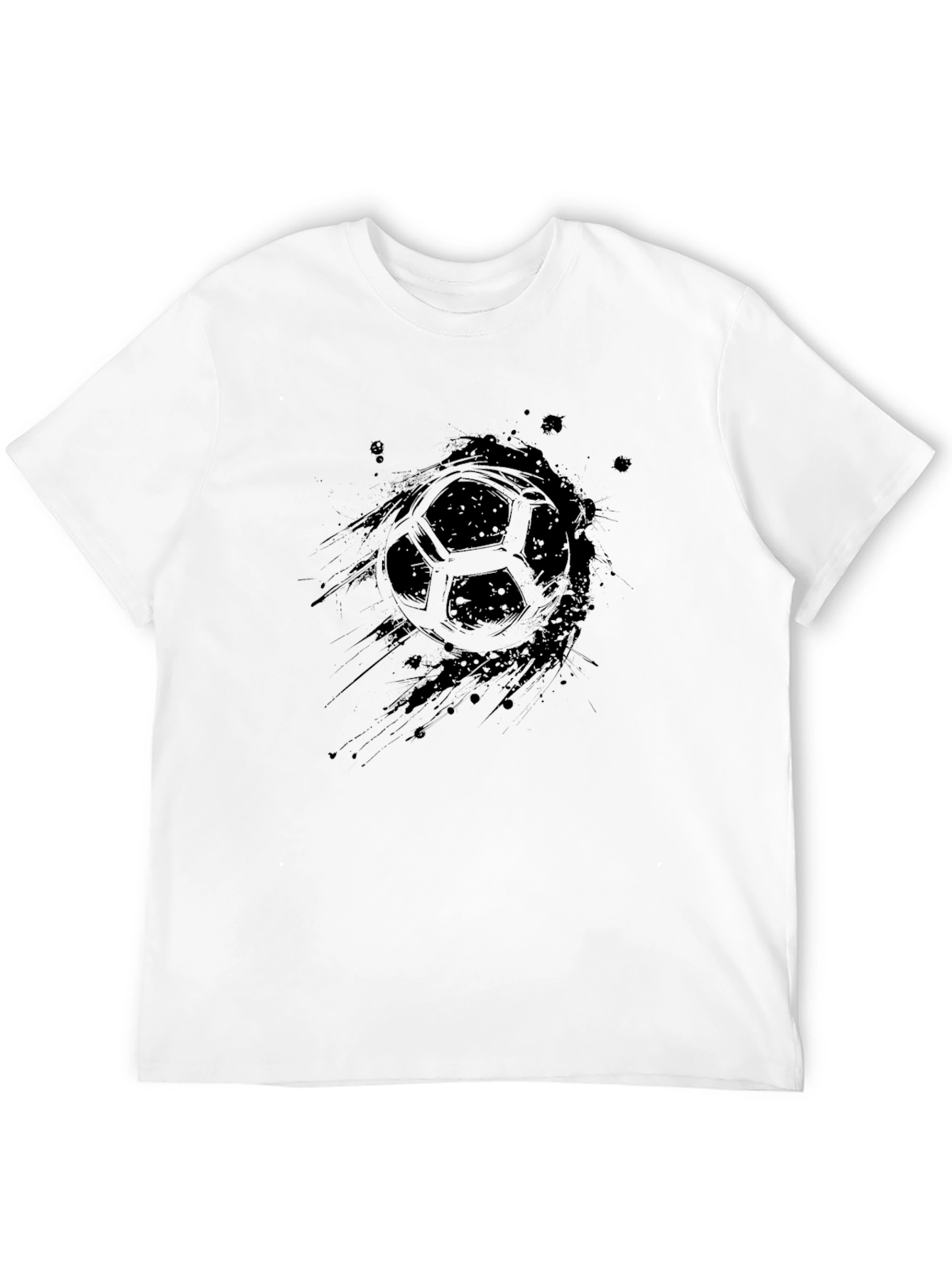 Soccer Ball Graphic Black T-Shirt