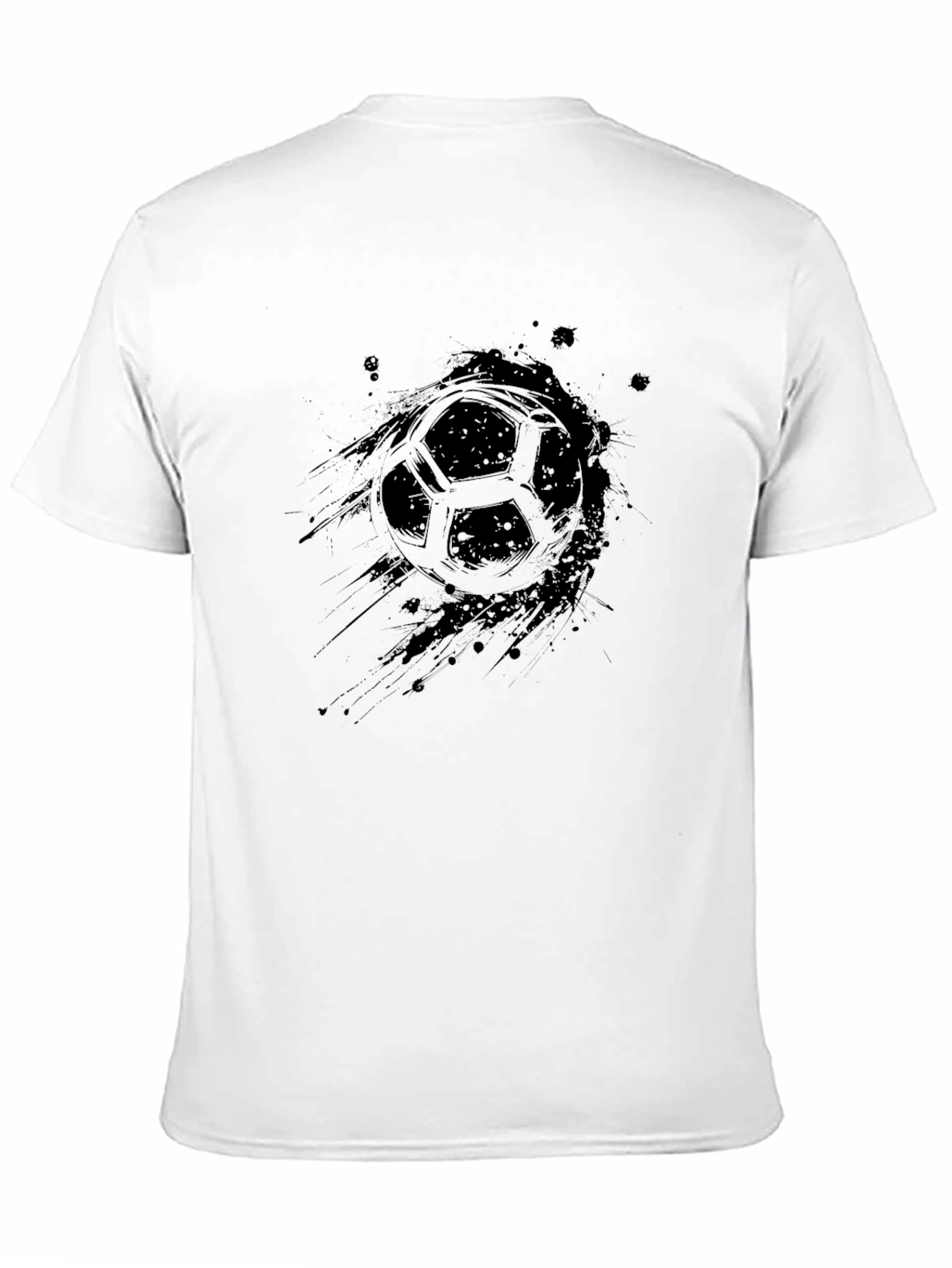 Soccer Ball Graphic Black T-Shirt
