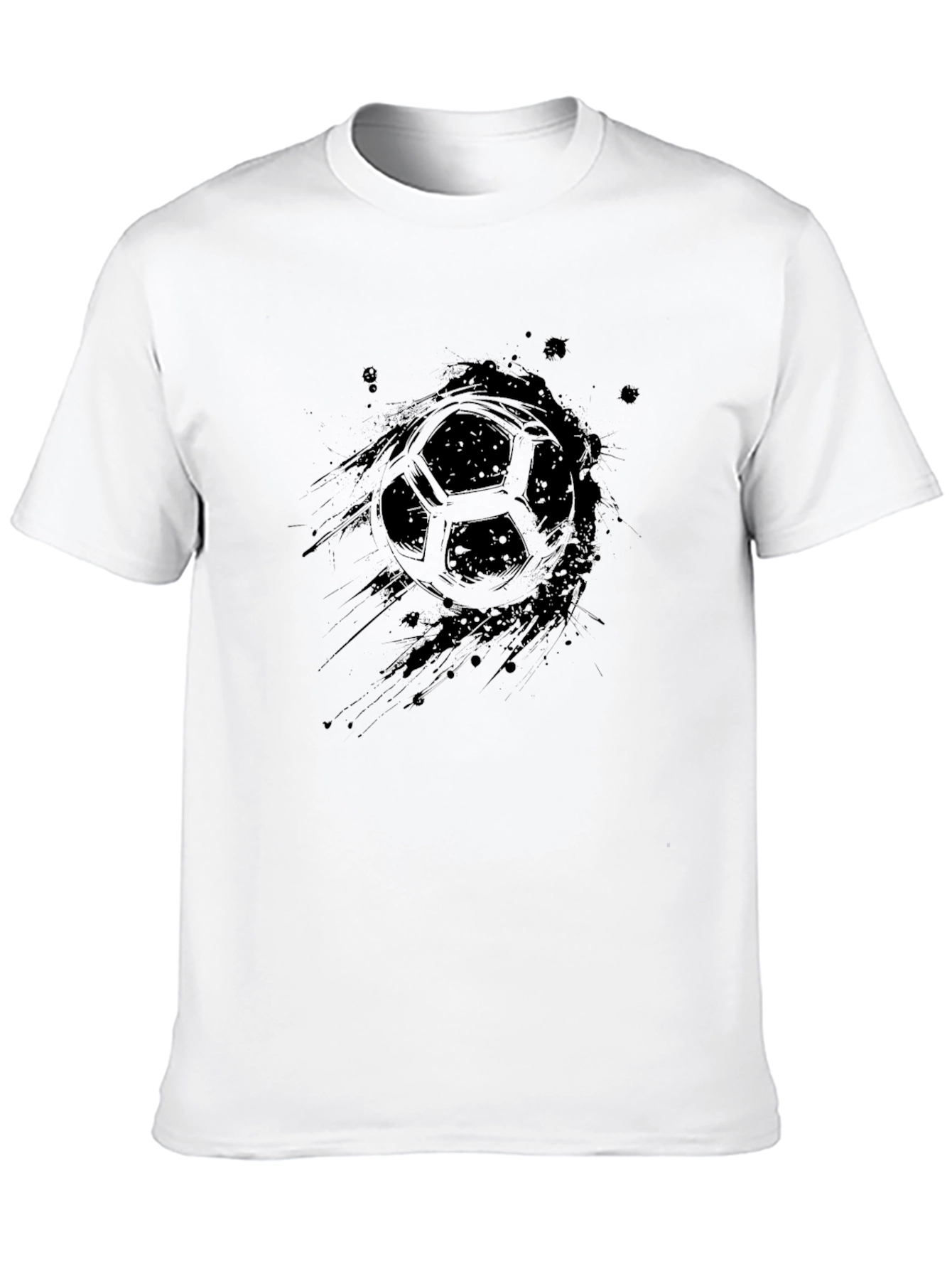 Soccer Ball Graphic Black T-Shirt