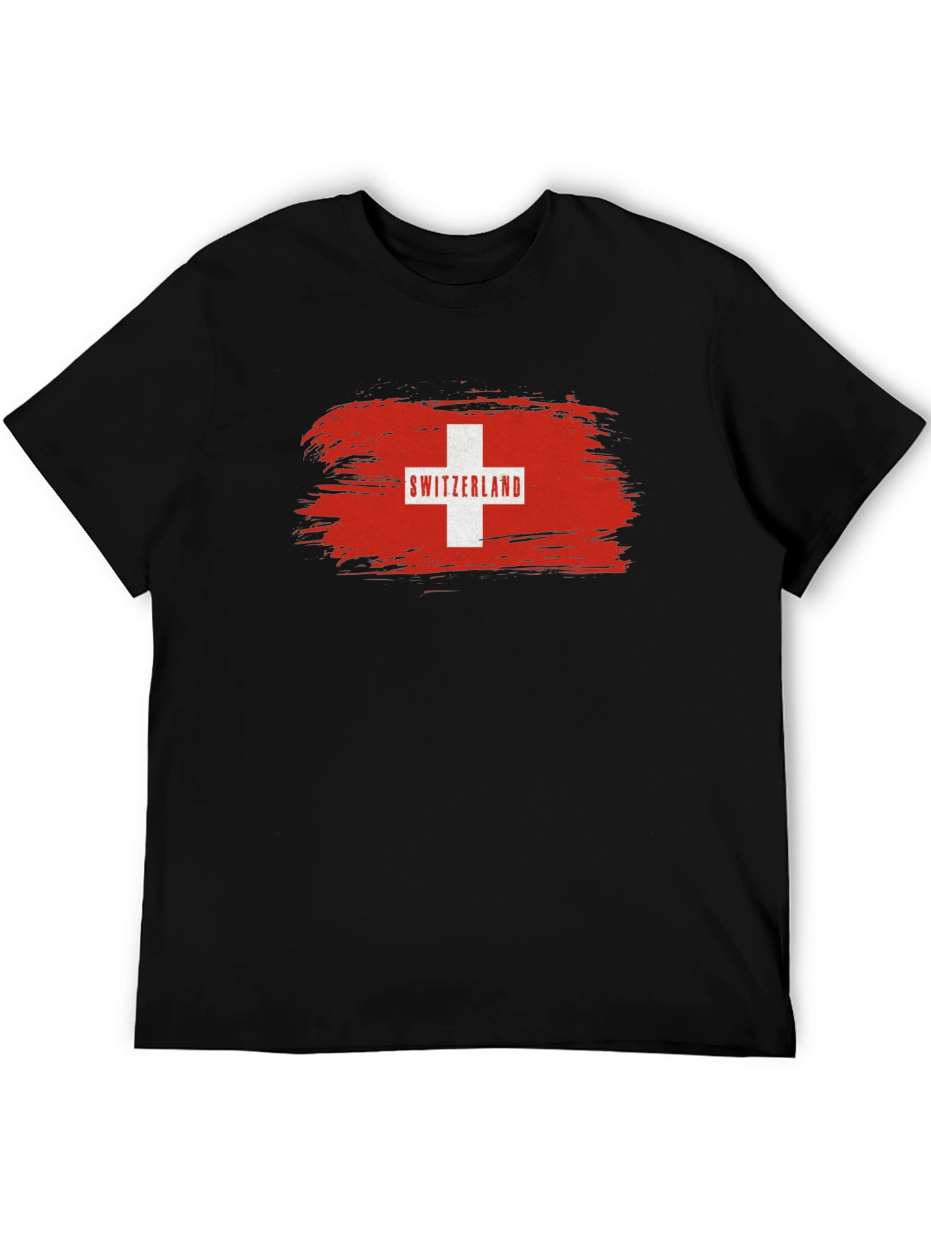 Switzerland Flag T-Shirt - Black Graphic Tee