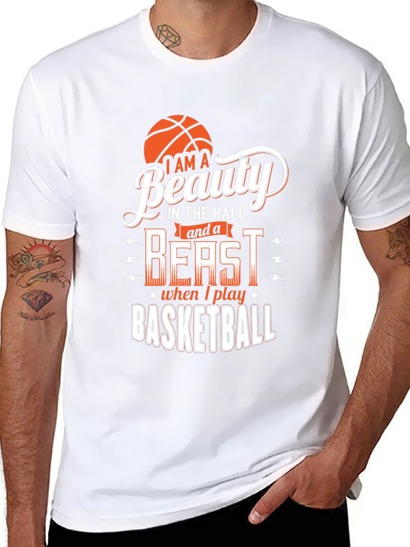 Beauty & Beast Basketball Graphic Tee