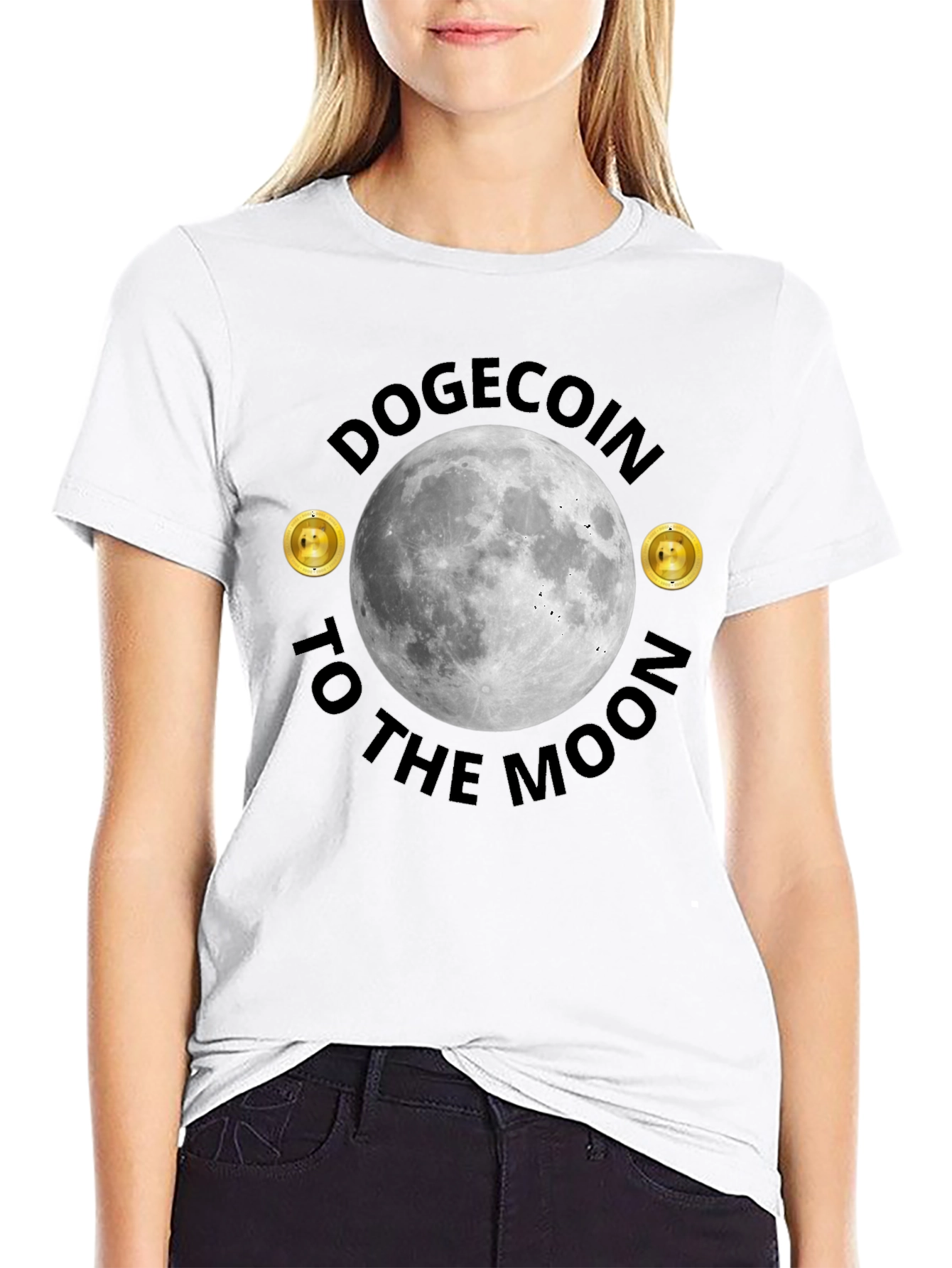 Dogecoin to the Moon Graphic Tee