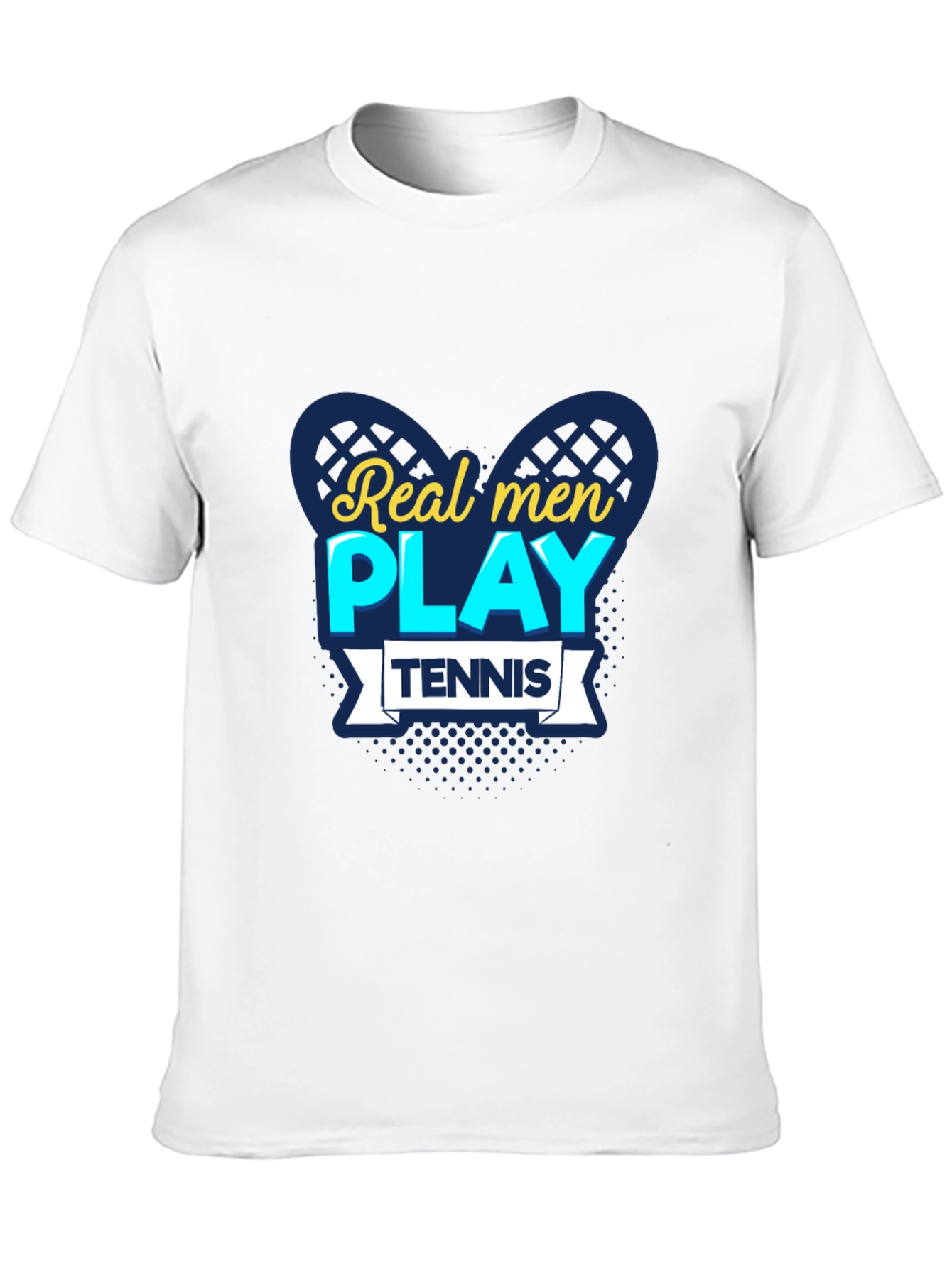 Real Men Play Tennis Graphic T-Shirt