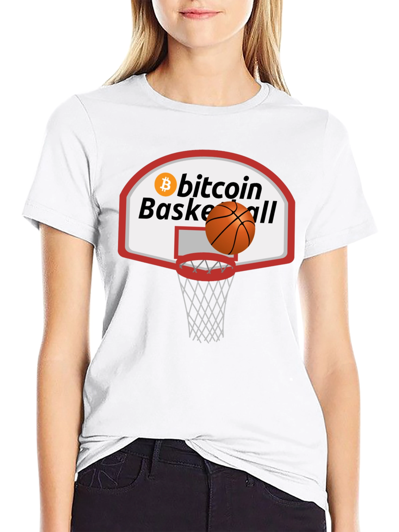 Bitcoin Basketball Graphic Tee - Crypto Fan Apparel