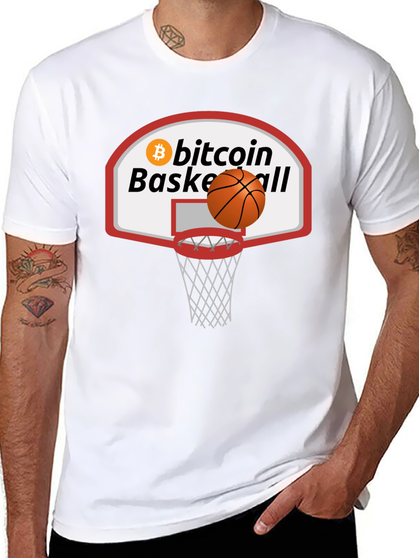 Bitcoin Basketball Graphic Tee - Crypto Fan Apparel