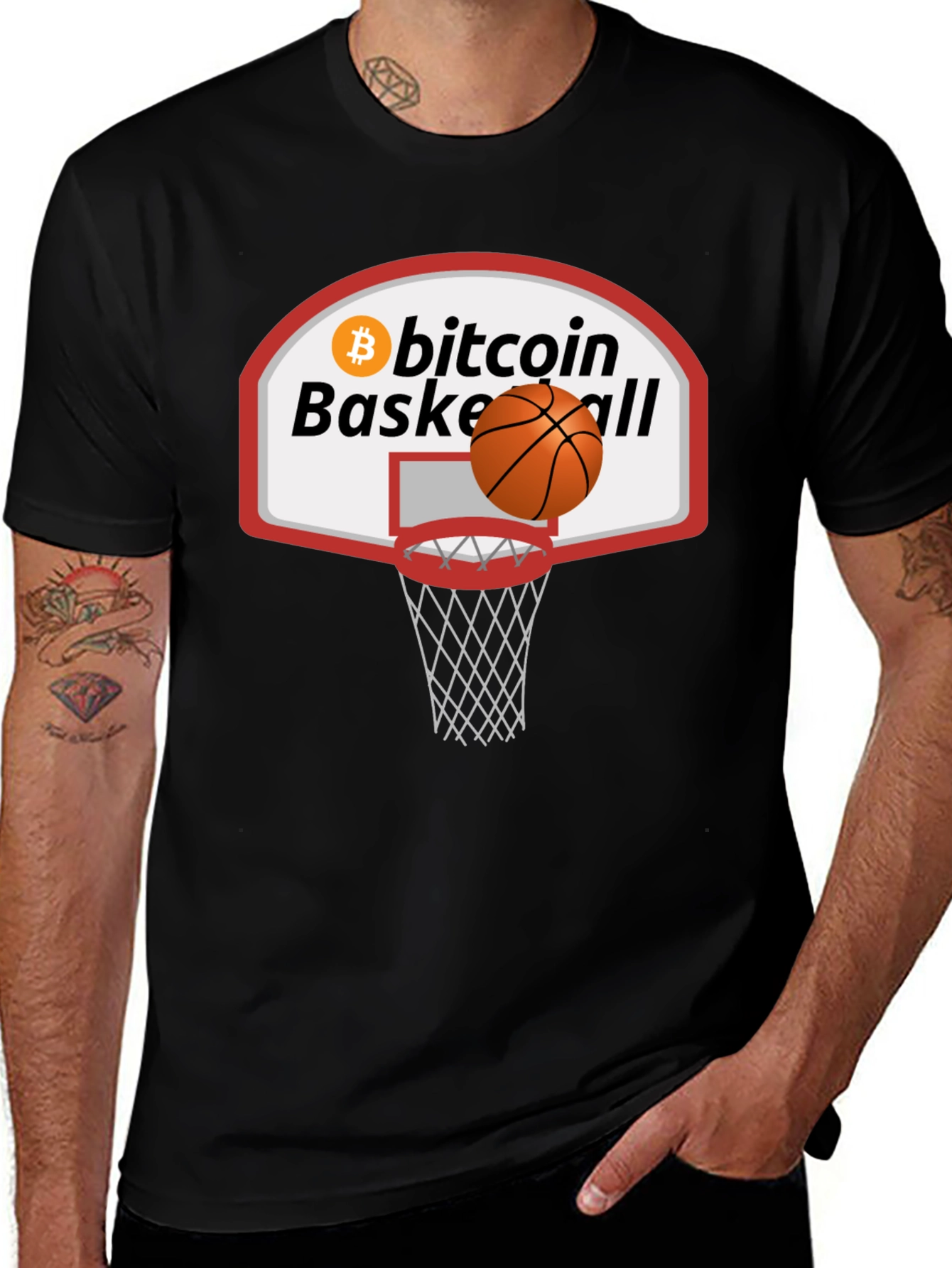 Bitcoin Basketball Graphic Tee - Crypto Fan Apparel