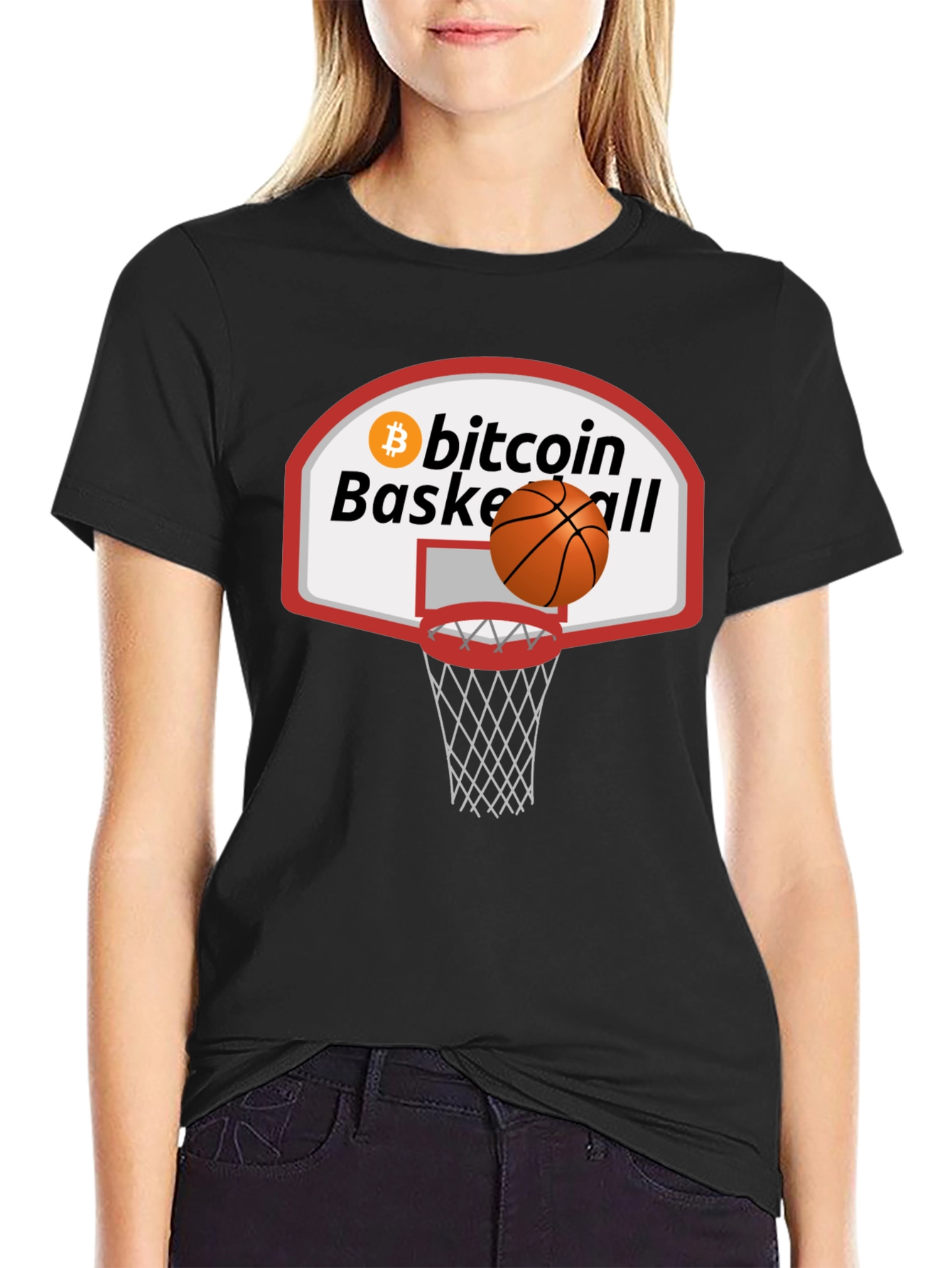 Bitcoin Basketball Graphic Tee - Crypto Fan Apparel