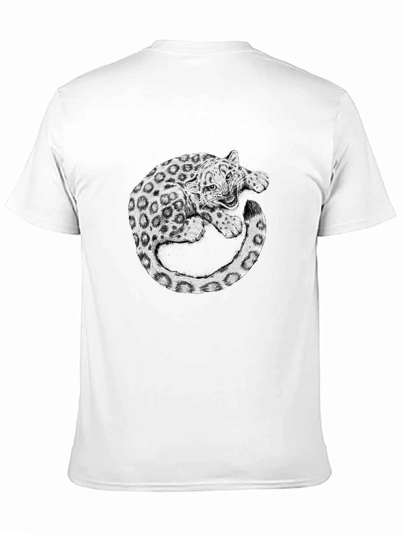 Leopard Graphic Print Black T-Shirt