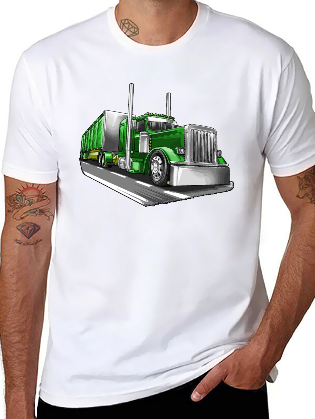 Green Truck Graphic Tee - Bold & Stylish