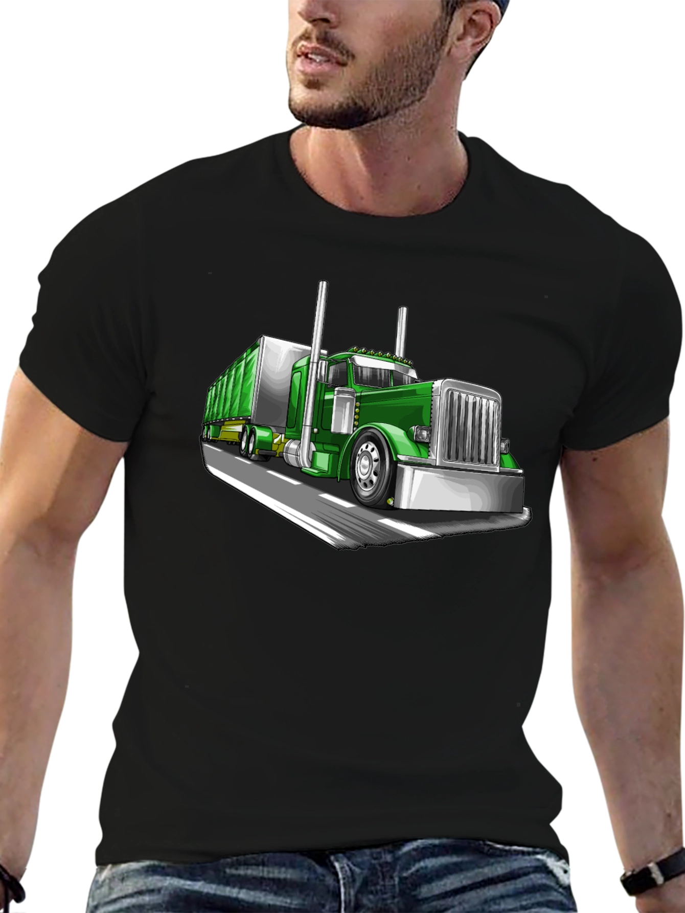 Green Truck Graphic Tee - Bold & Stylish