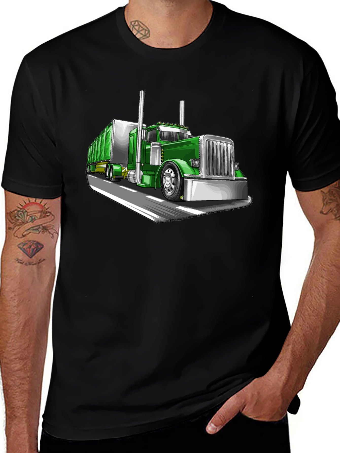 Green Truck Graphic Tee - Bold & Stylish