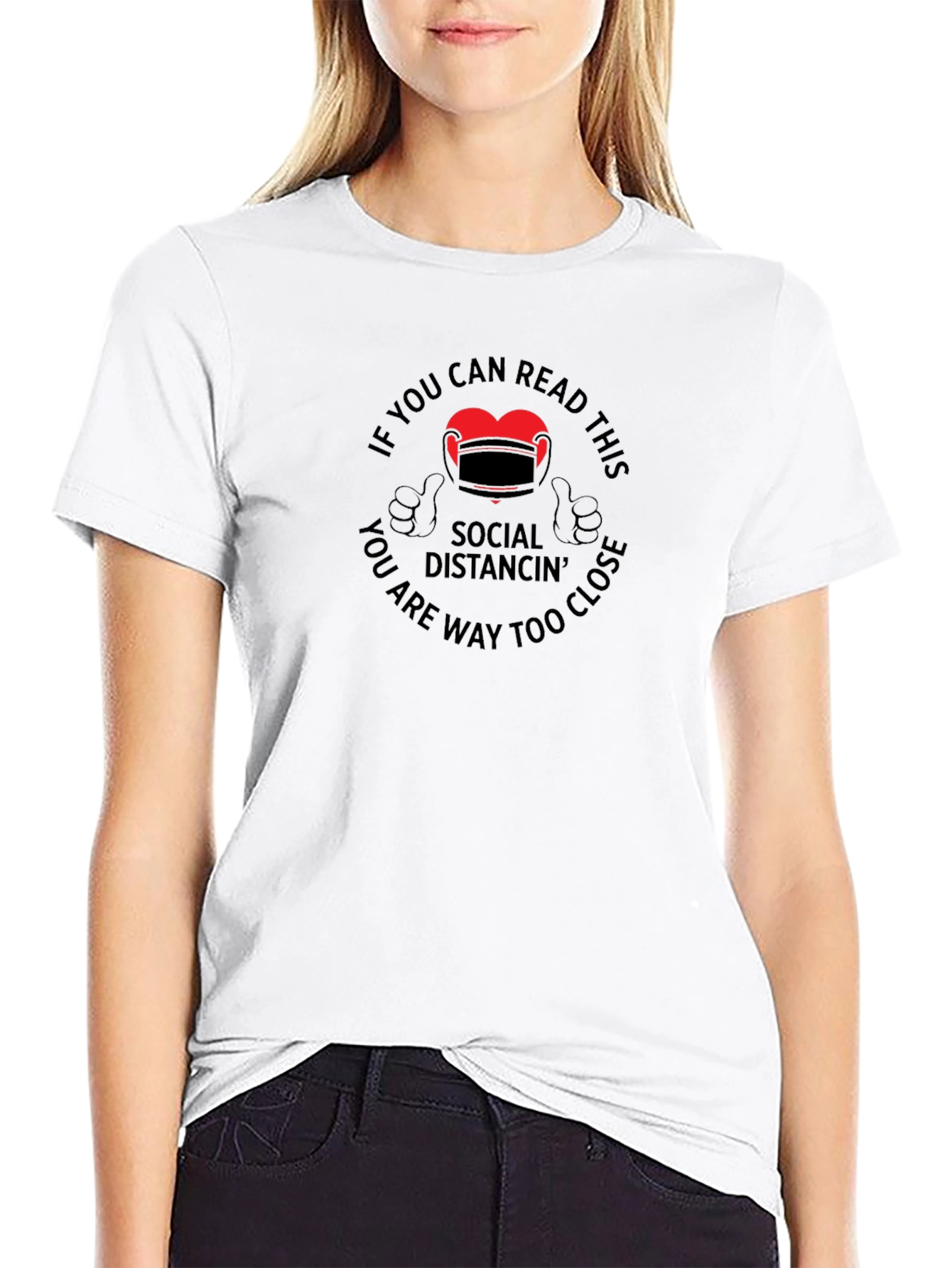 Social Distancing Graphic T-Shirt - Stay Safe!