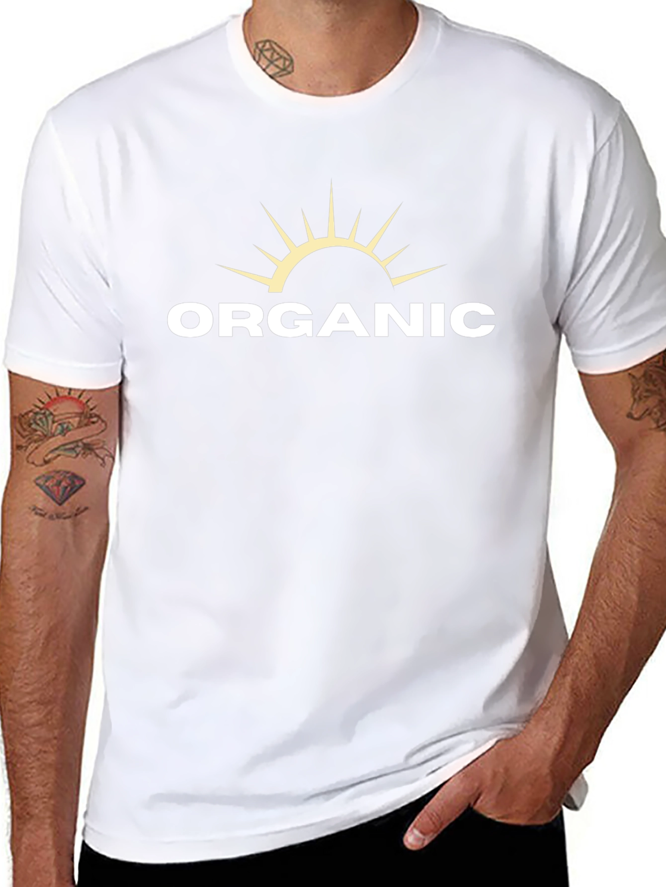 Organic Sun Graphic Tee - Black Cotton Blend