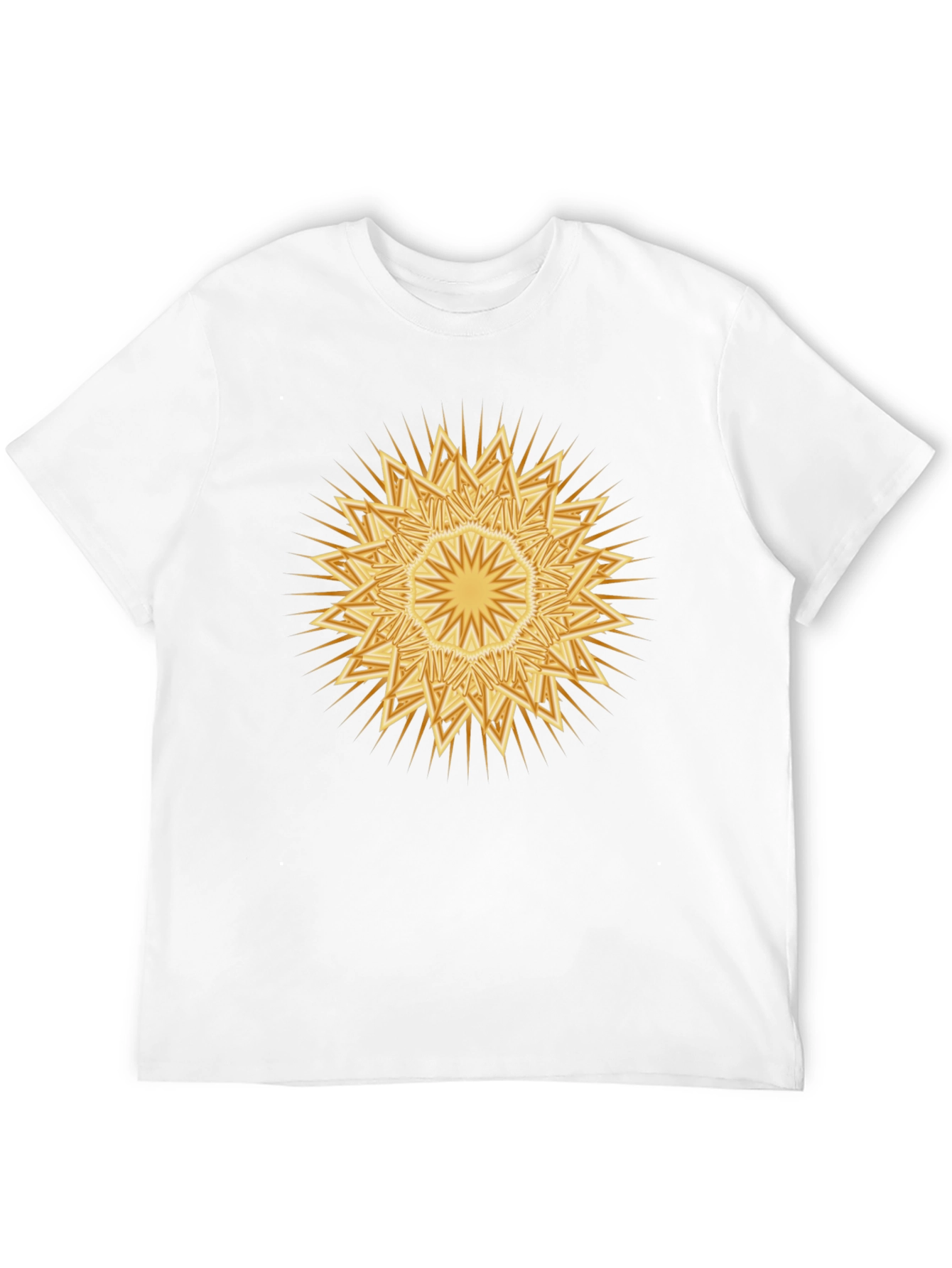 Golden Mandala Graphic Black T-Shirt