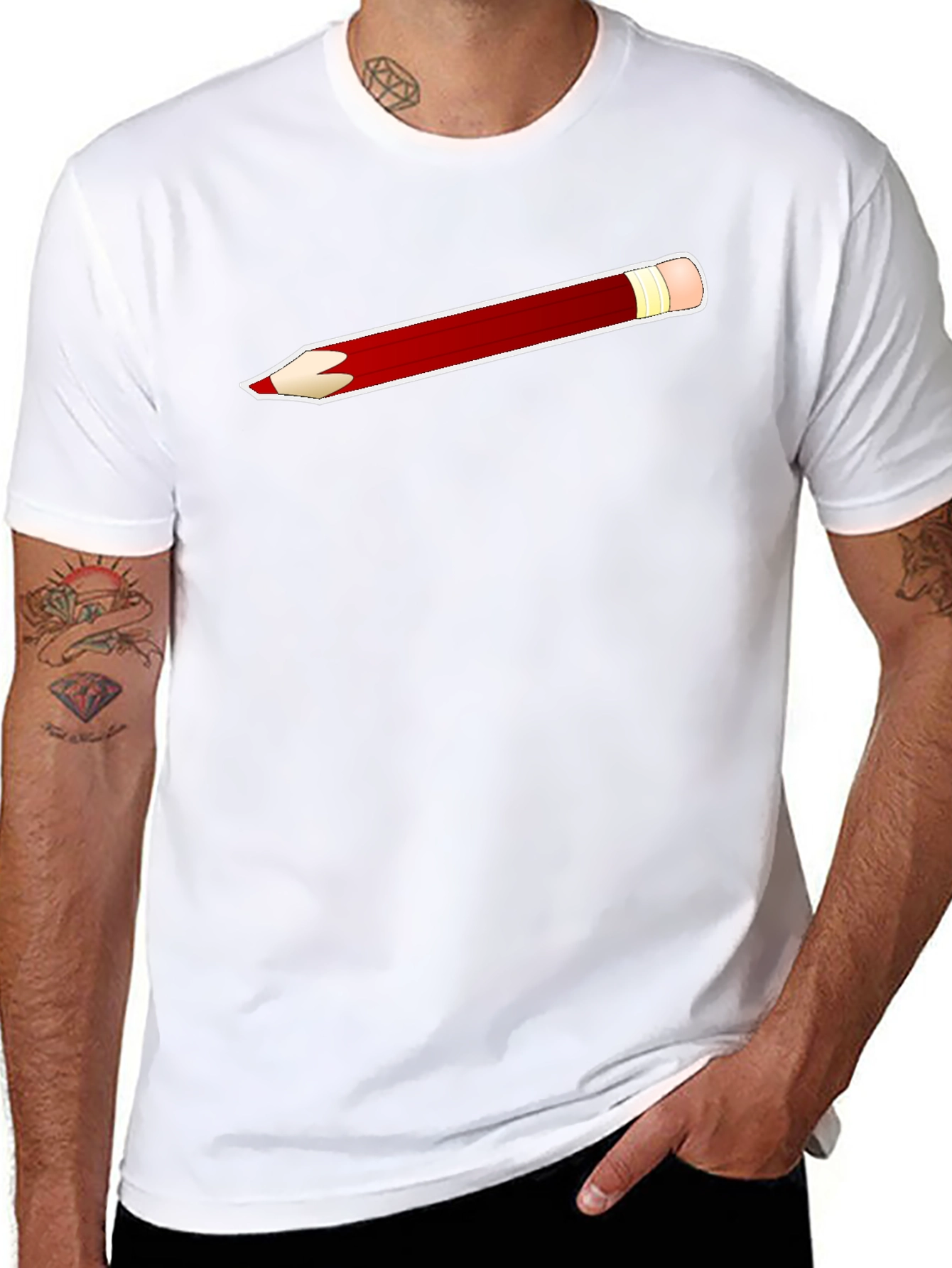 Pencil T-Shirt - Black Graphic Tee