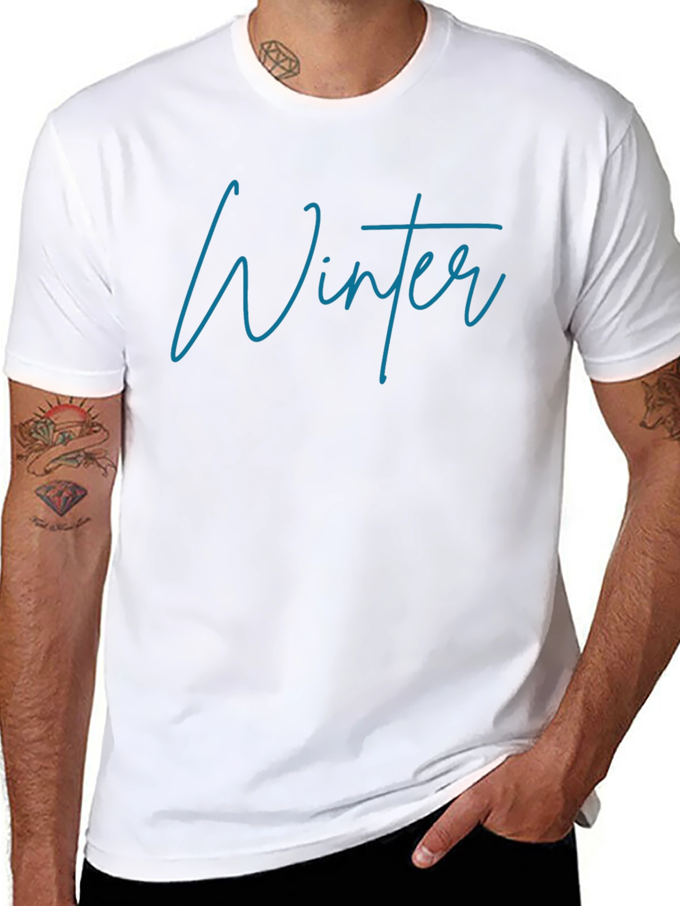 Winter Script T-Shirt - Stylish & Comfortable