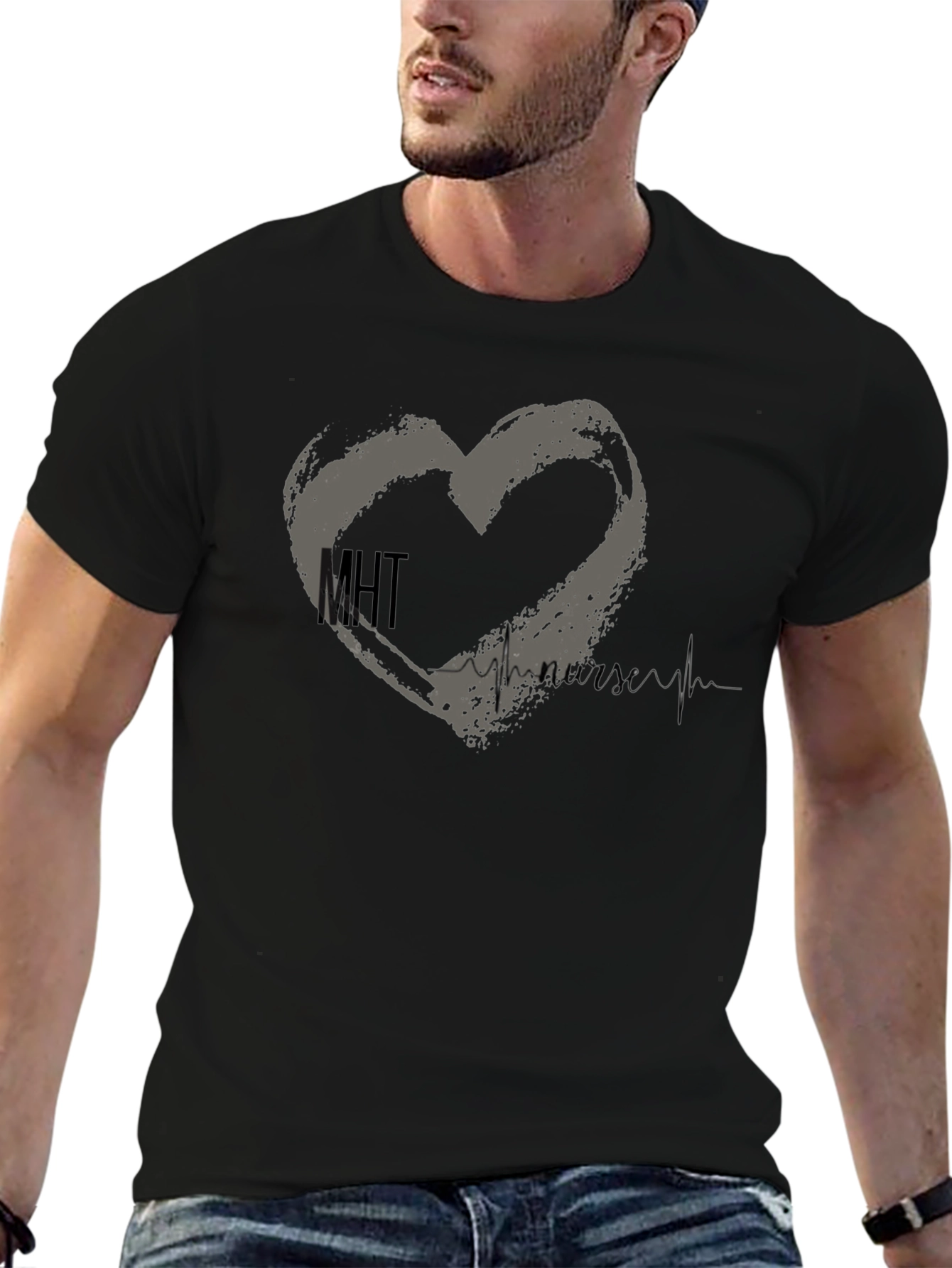 Mental Health Nurse Heartbeat T-Shirt