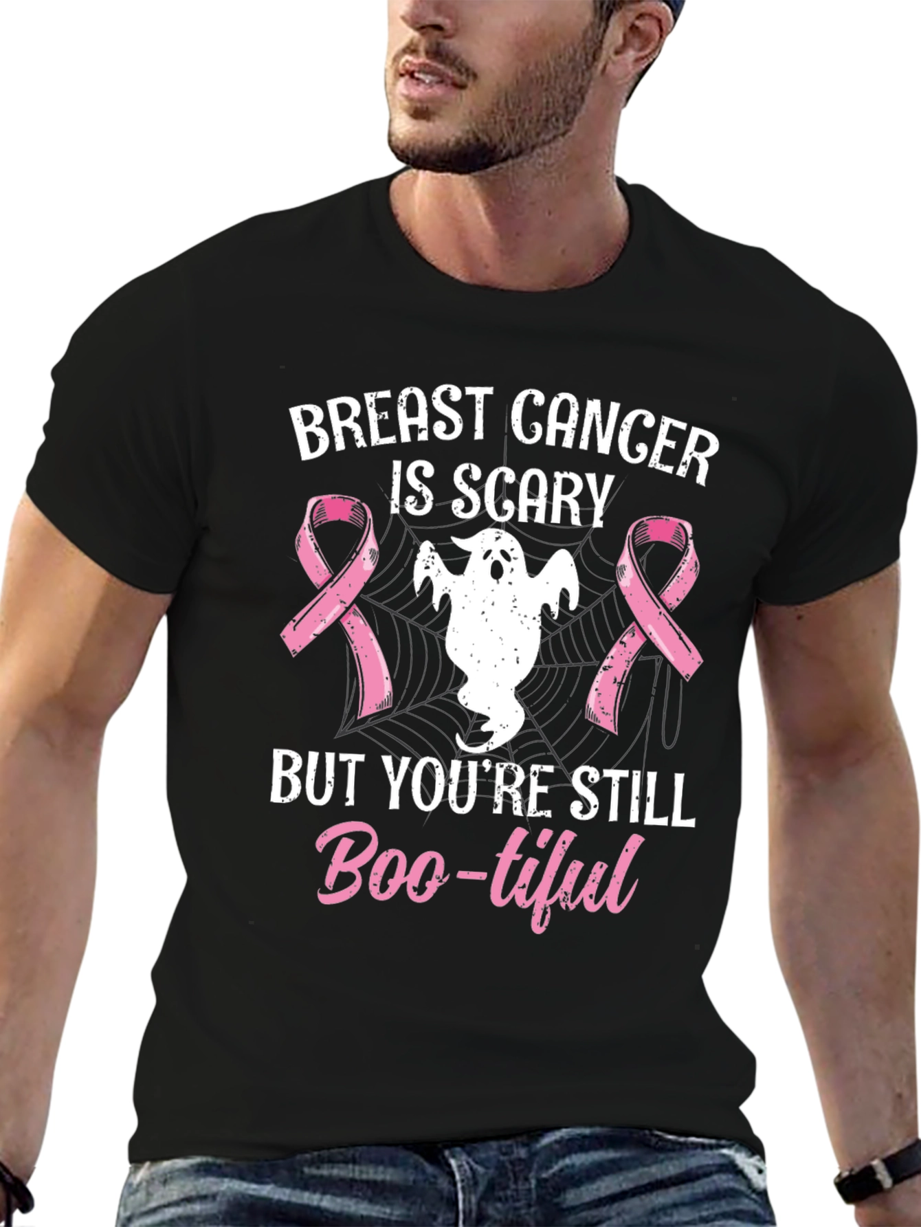 Boo-tiful Breast Cancer Awareness Ghost T-Shirt