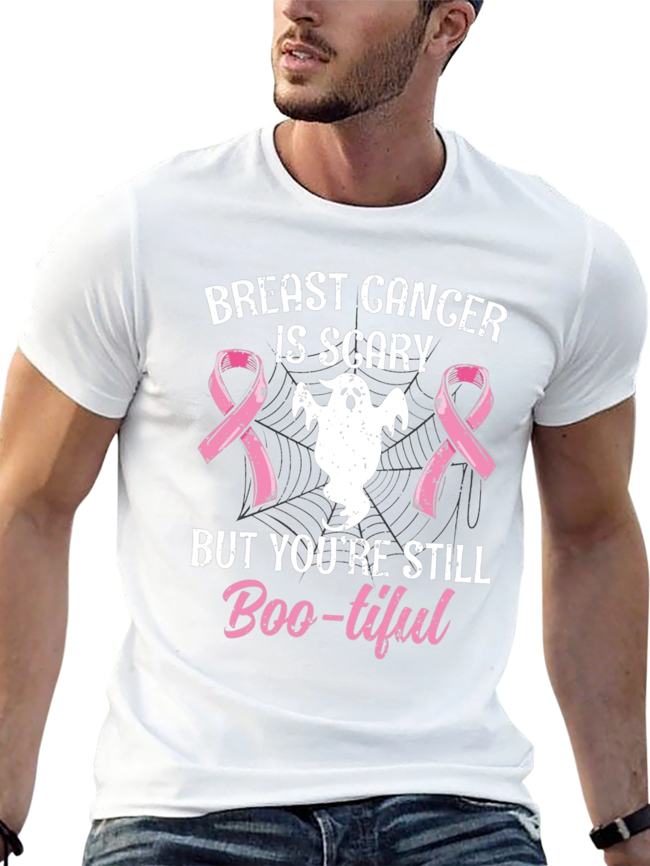 Boo-tiful Breast Cancer Awareness Ghost T-Shirt