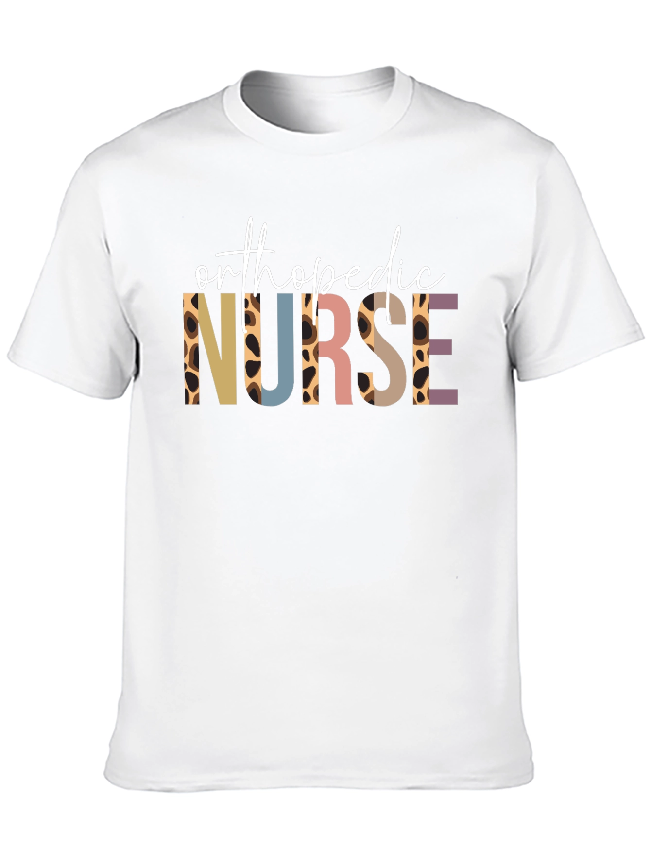 Orthopedic Nurse T-Shirt: Leopard Print Design