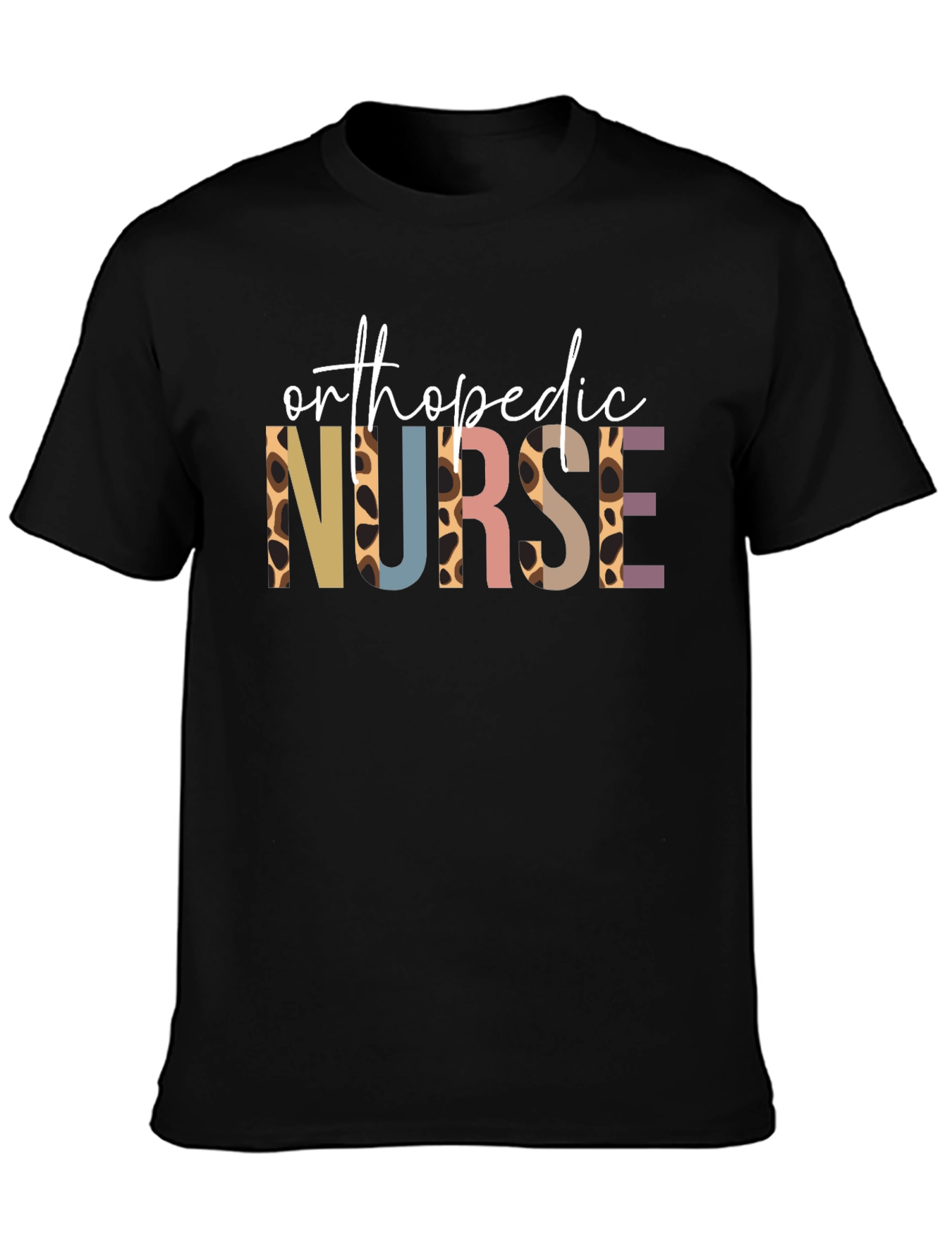 Orthopedic Nurse T-Shirt: Leopard Print Design