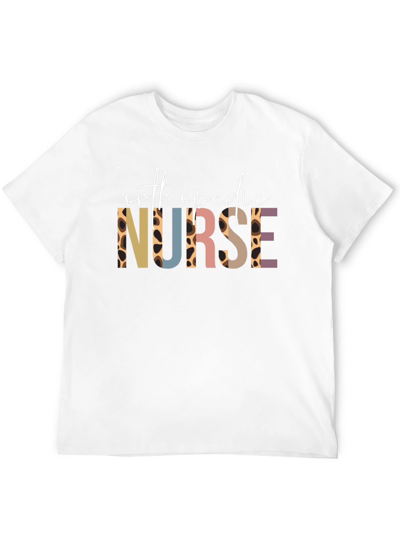 Orthopedic Nurse T-Shirt: Leopard Print Design