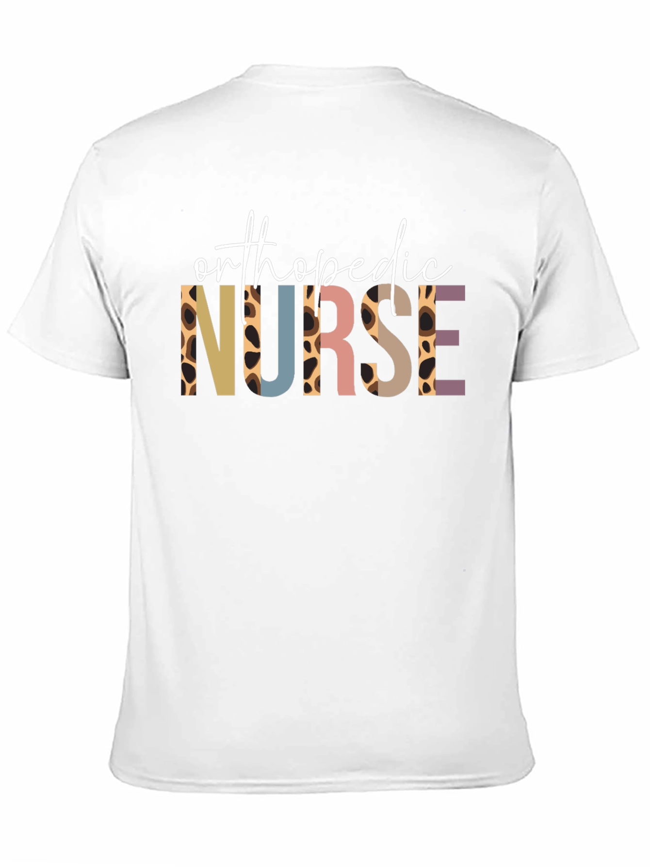 Orthopedic Nurse T-Shirt: Leopard Print Design