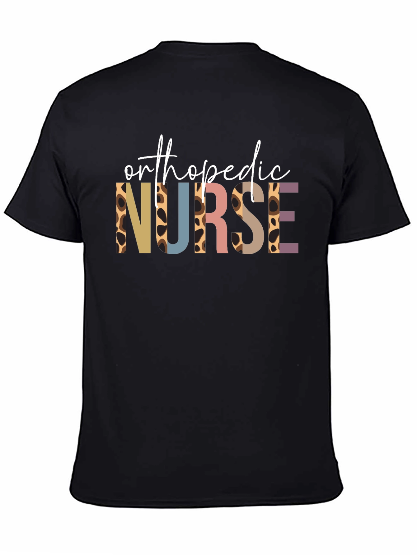 Orthopedic Nurse T-Shirt: Leopard Print Design