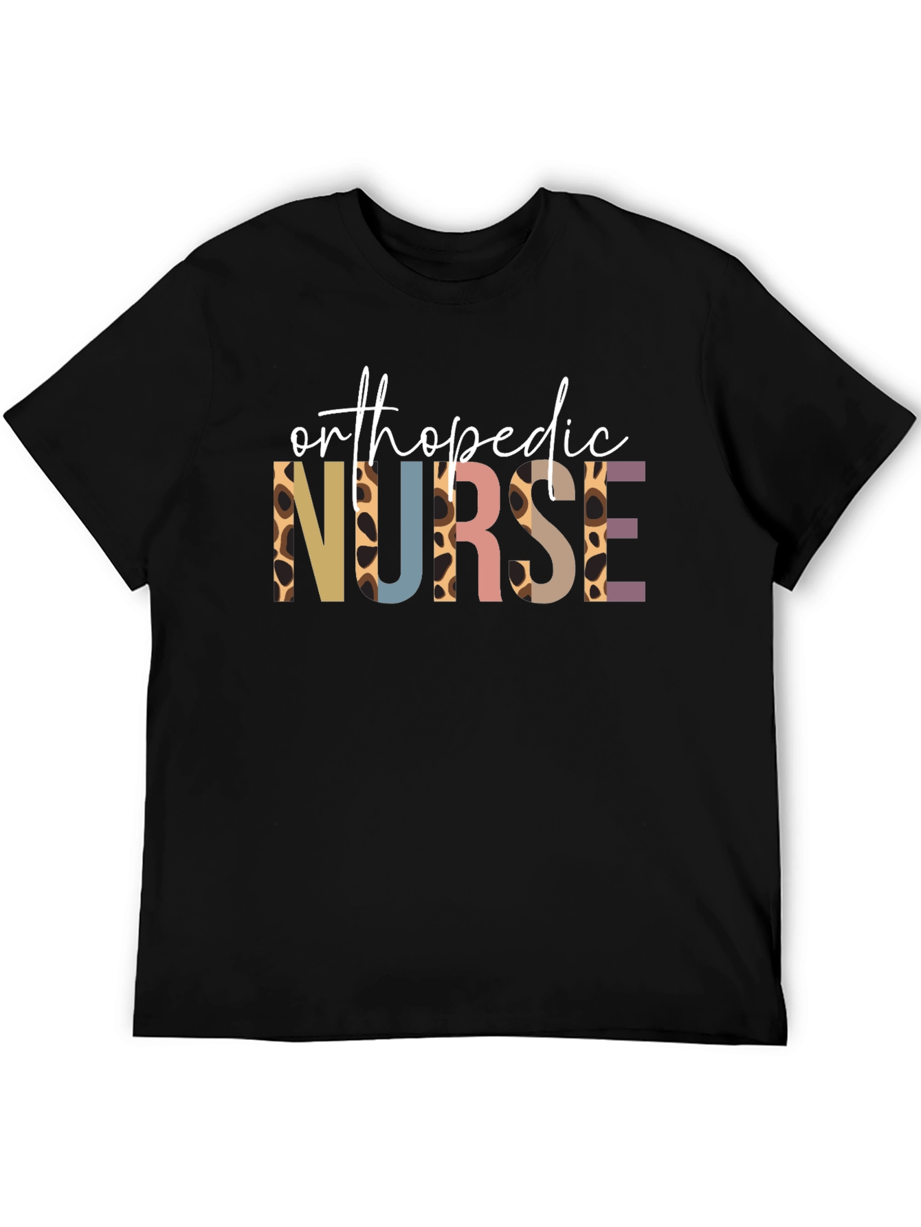 Orthopedic Nurse T-Shirt: Leopard Print Design
