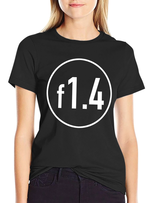 f1.4 Aperture Black T-Shirt - Photography Enthusiast Tee