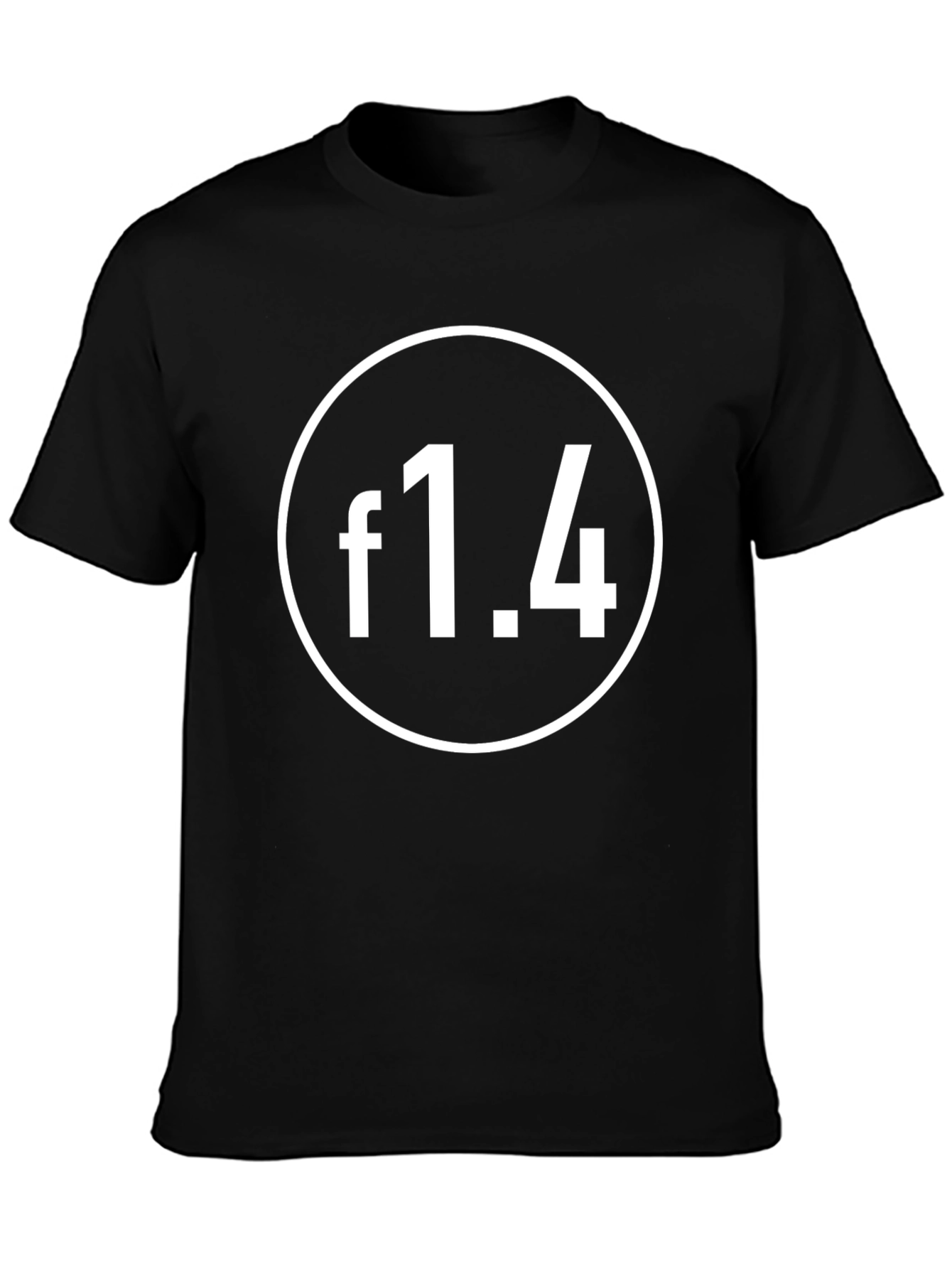 f1.4 Aperture Black T-Shirt - Photography Enthusiast Tee
