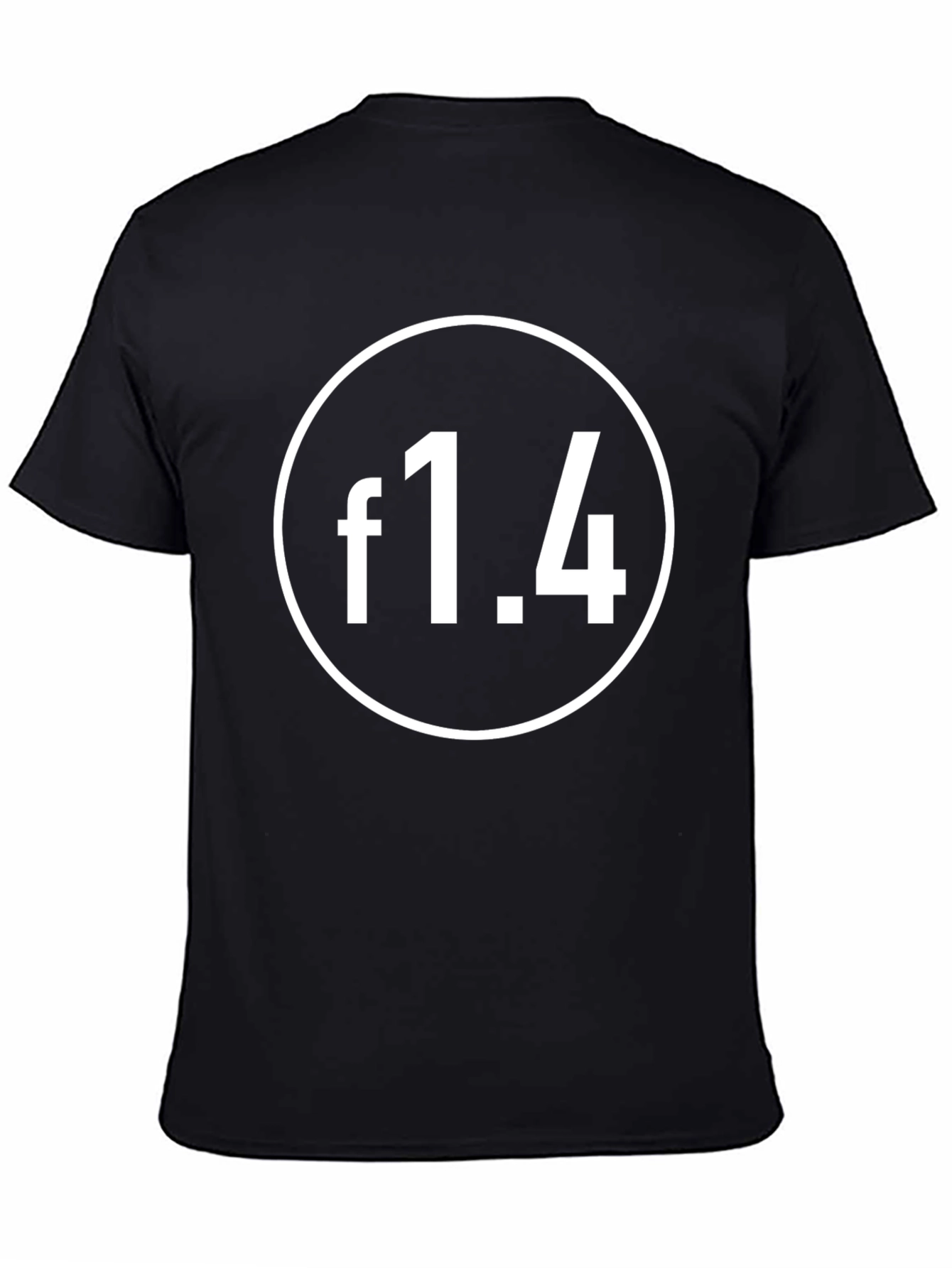 f1.4 Aperture Black T-Shirt - Photography Enthusiast Tee