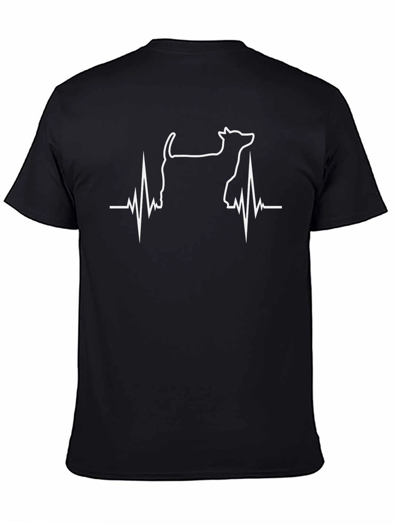 Dog Heartbeat T-Shirt - Black