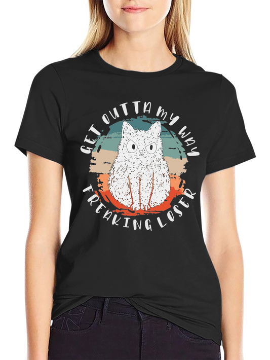 Funny Cat Freaking Loser Graphic T-Shirt